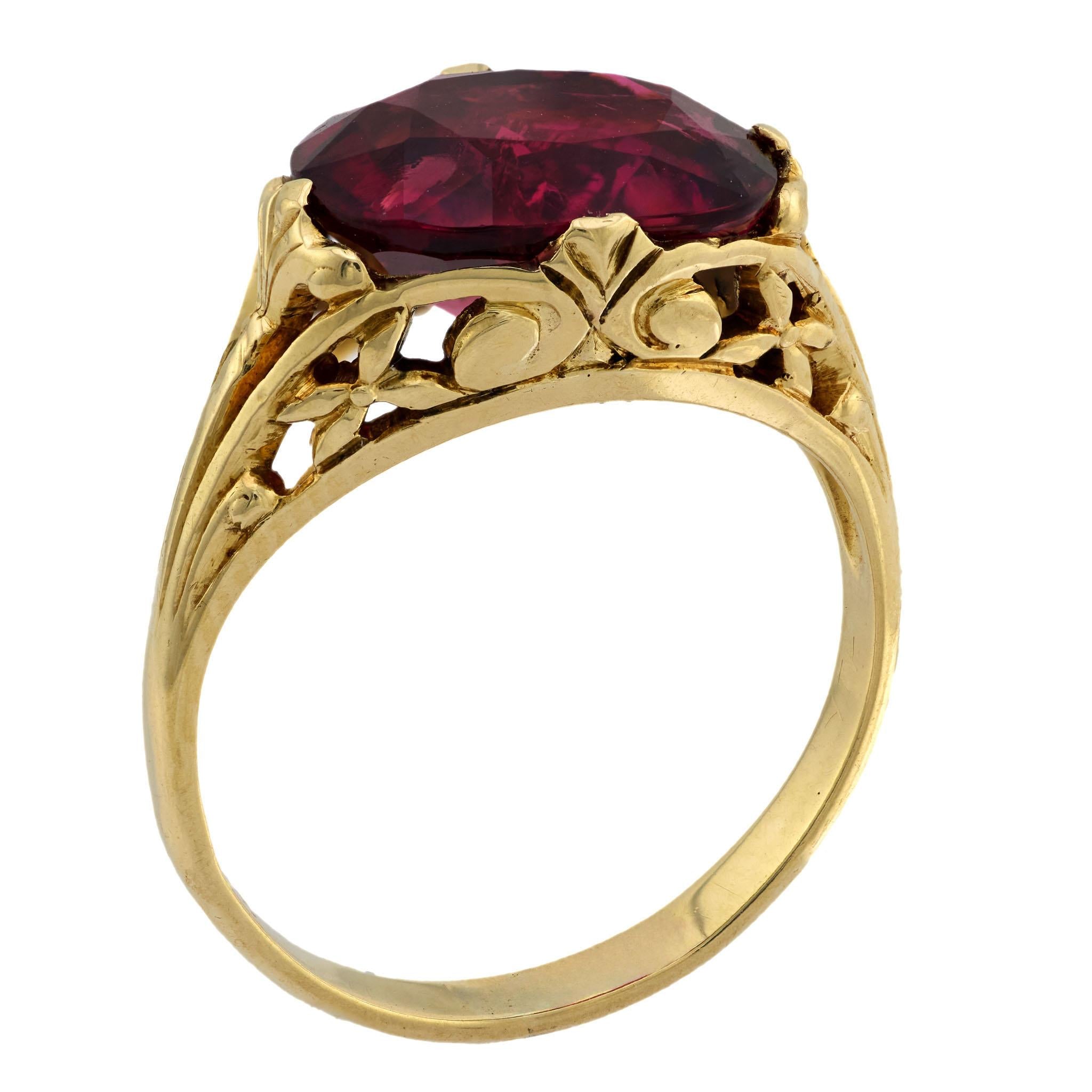 Victorian 14k Rubellite Ring