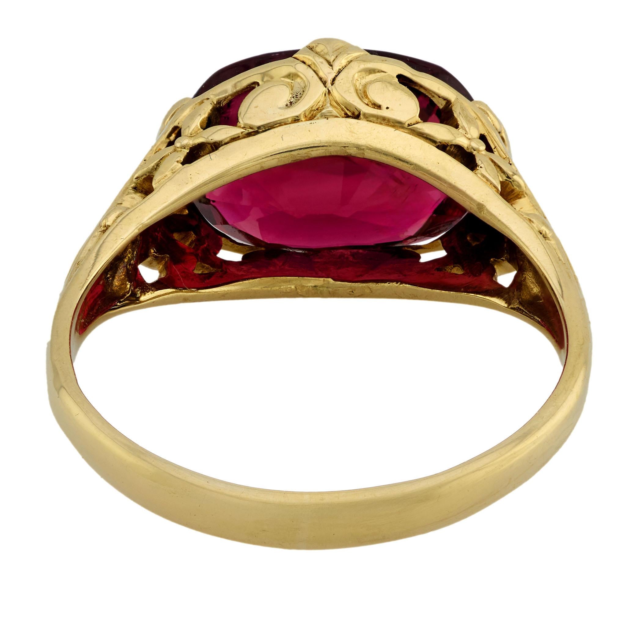 Victorian 14k Rubellite Ring