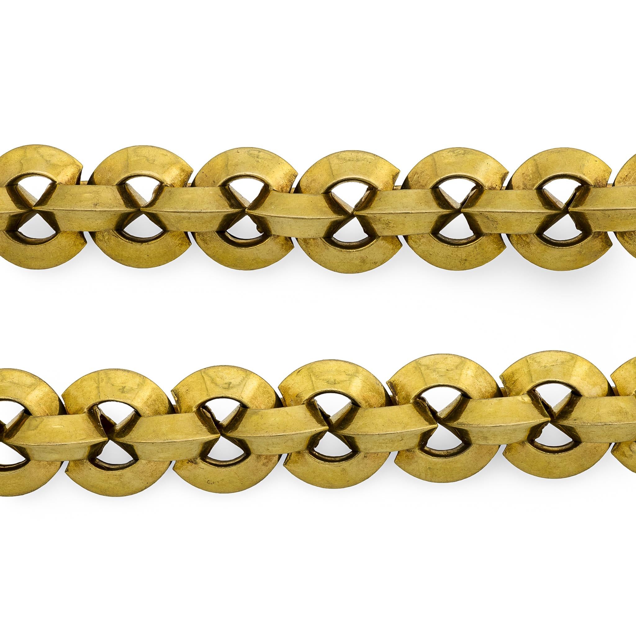 Vintage 18k Gold Rolo Link Necklace 25"