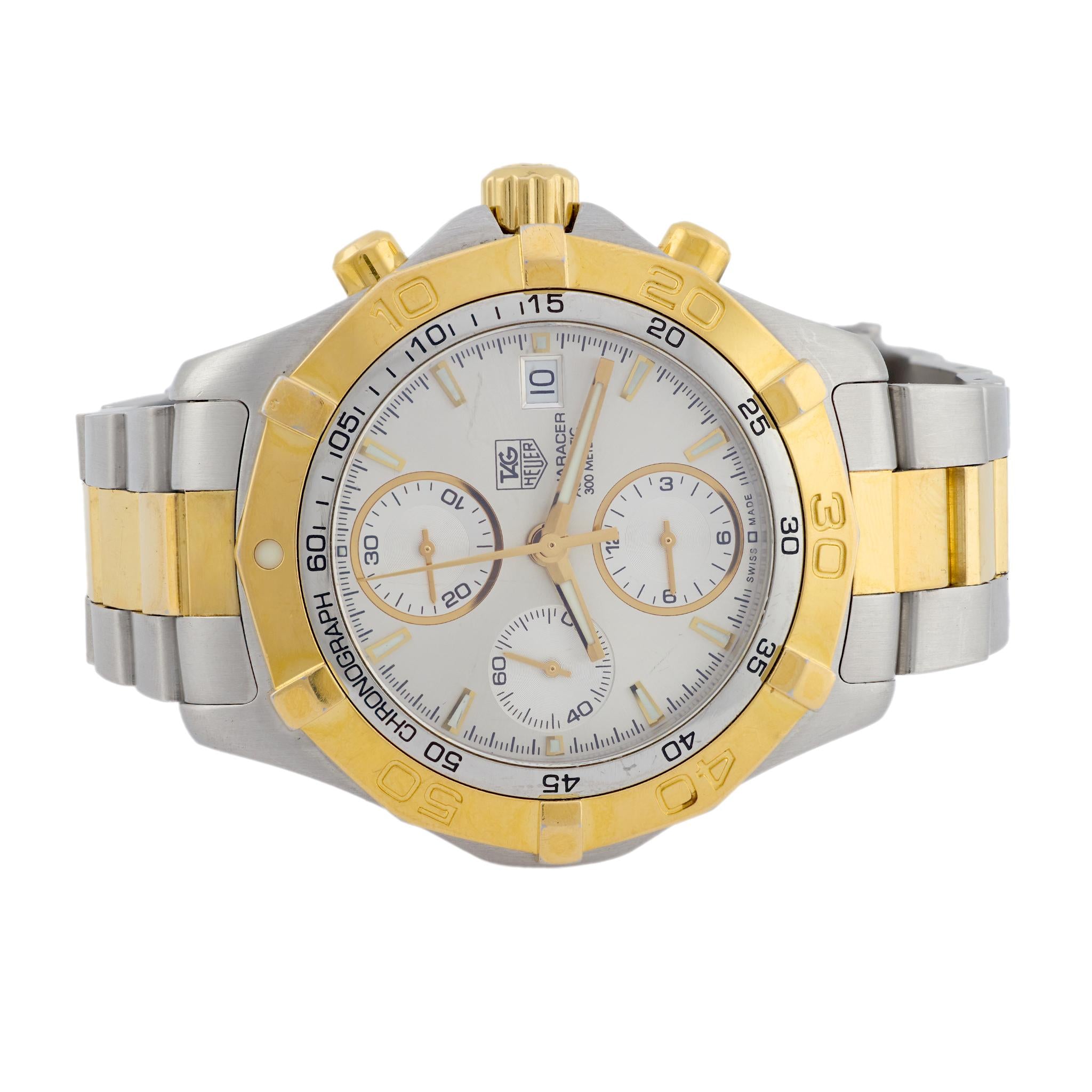 TAG HEUER Estate Stainless Steel Aquaracer Chronograph Watch