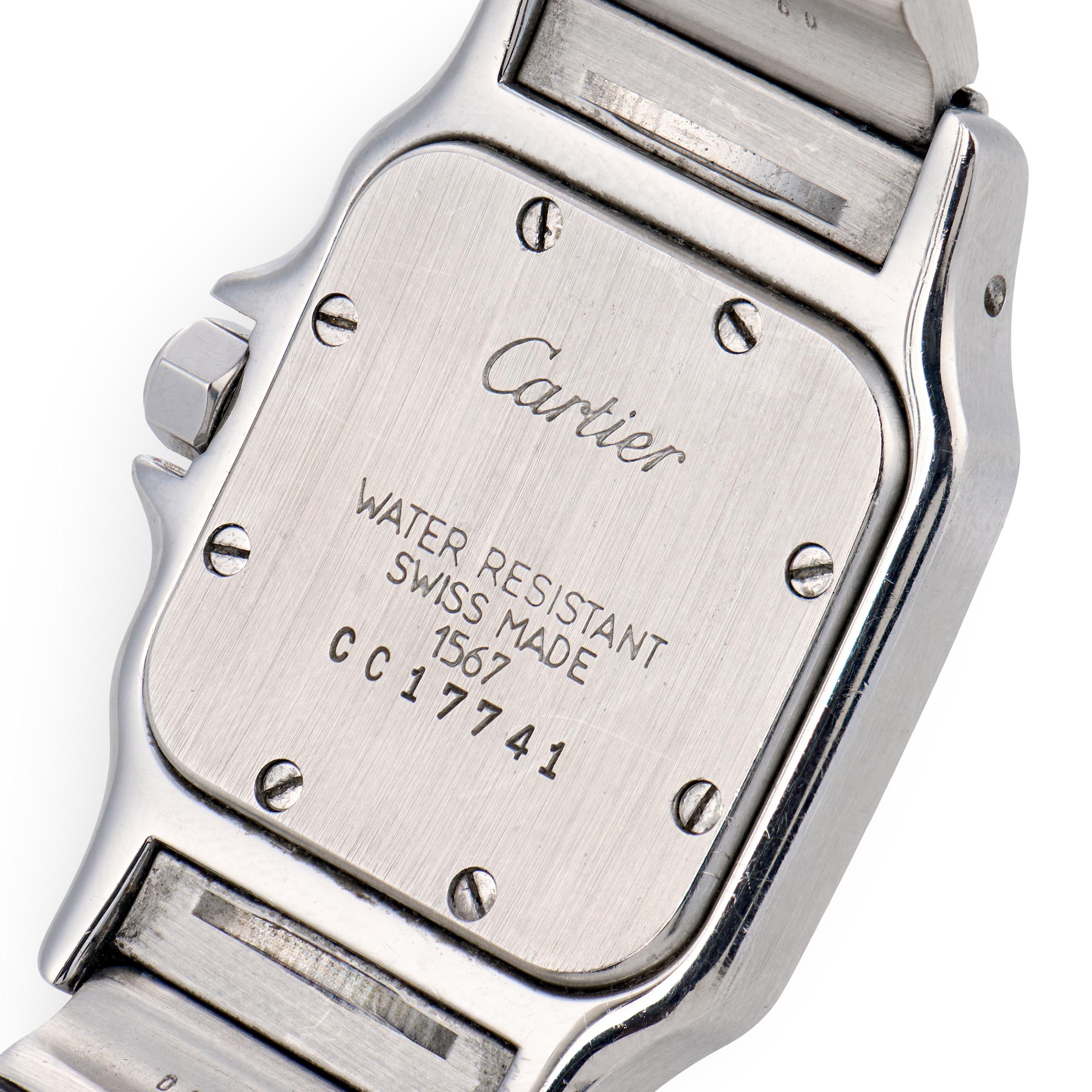 CARTIER Estate 18k/Stainless Steel Santos Two-Tone Ladies Watch