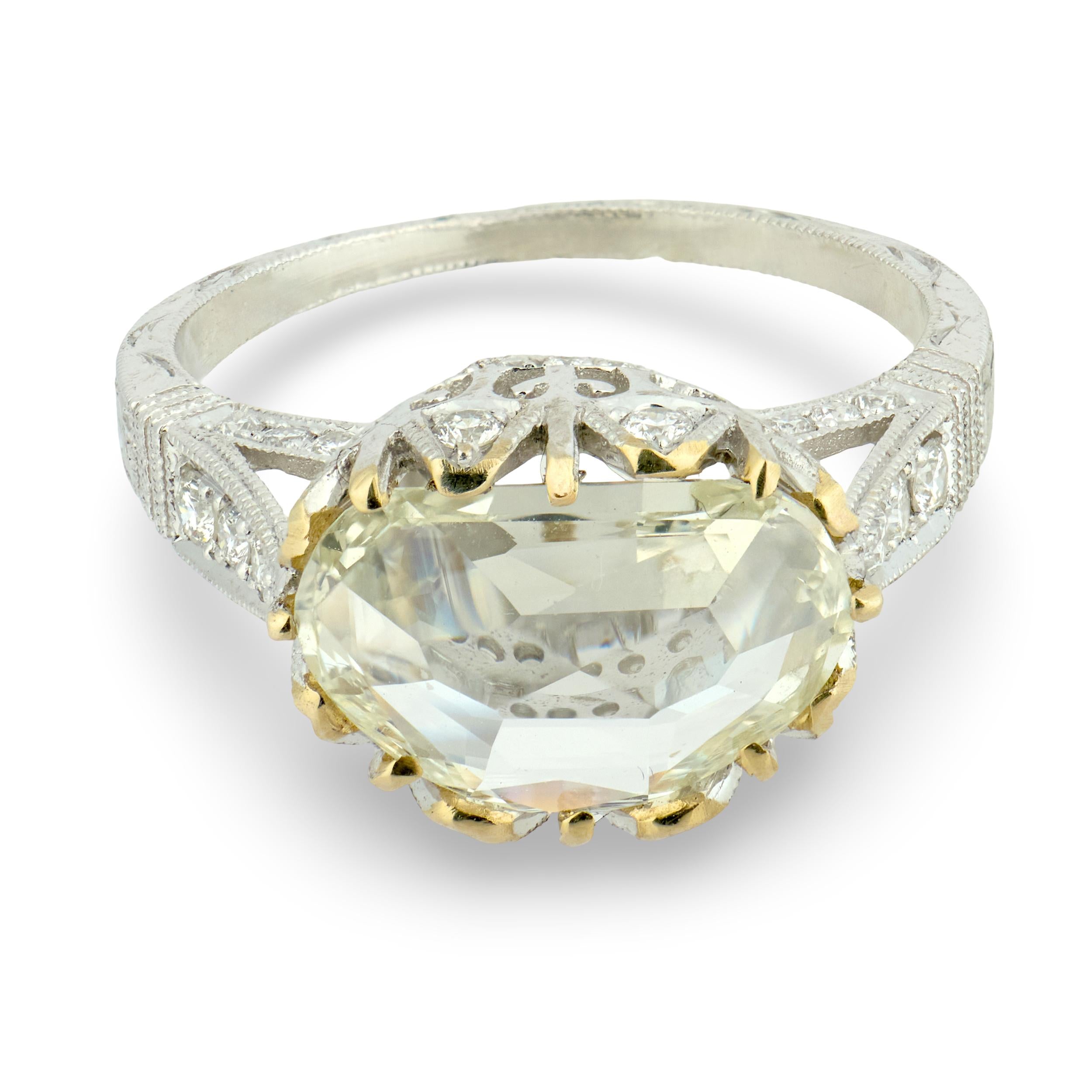 Art Deco 18k Diamond Engagement Ring 2.25ct