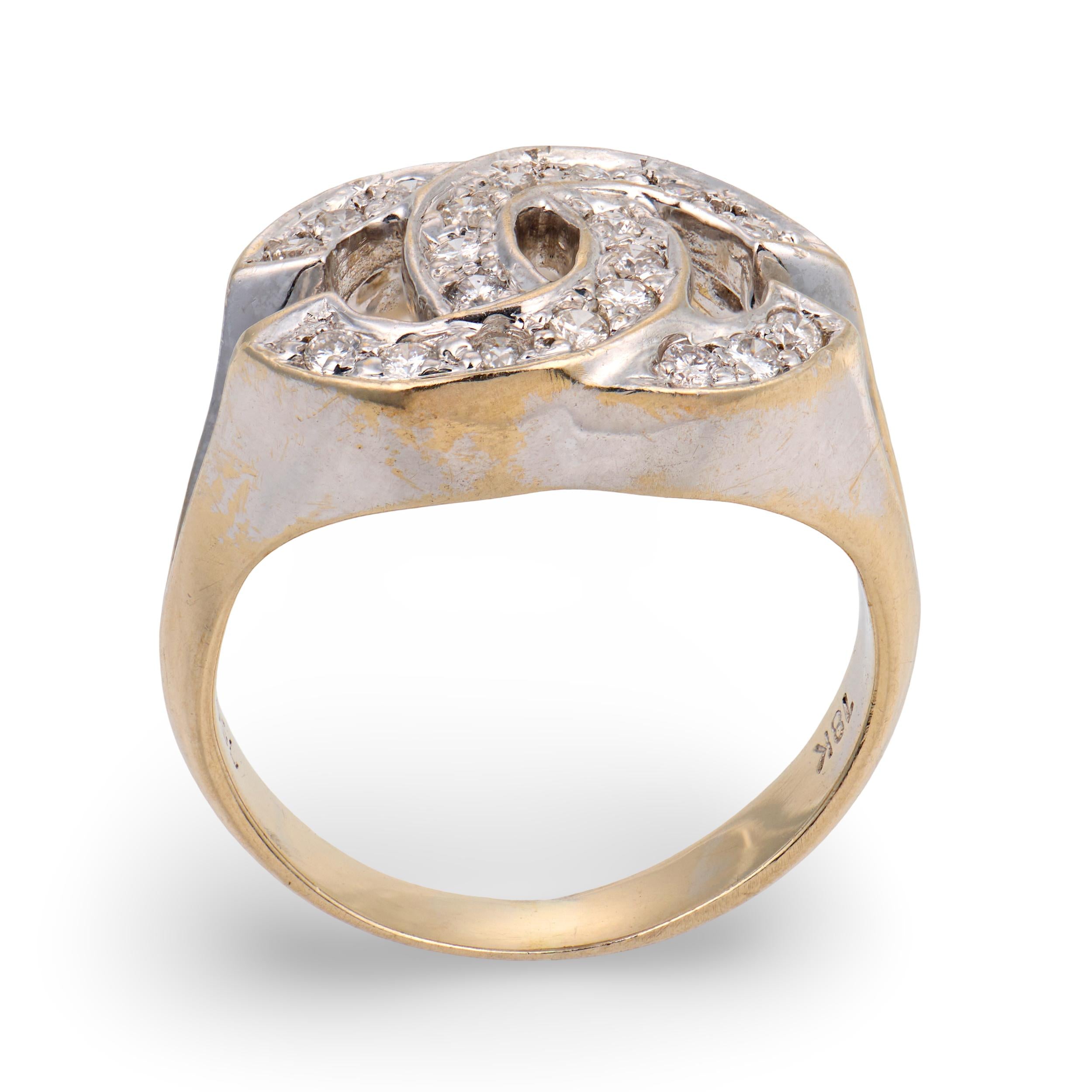 CHANEL Estate 18k Diamond Ring