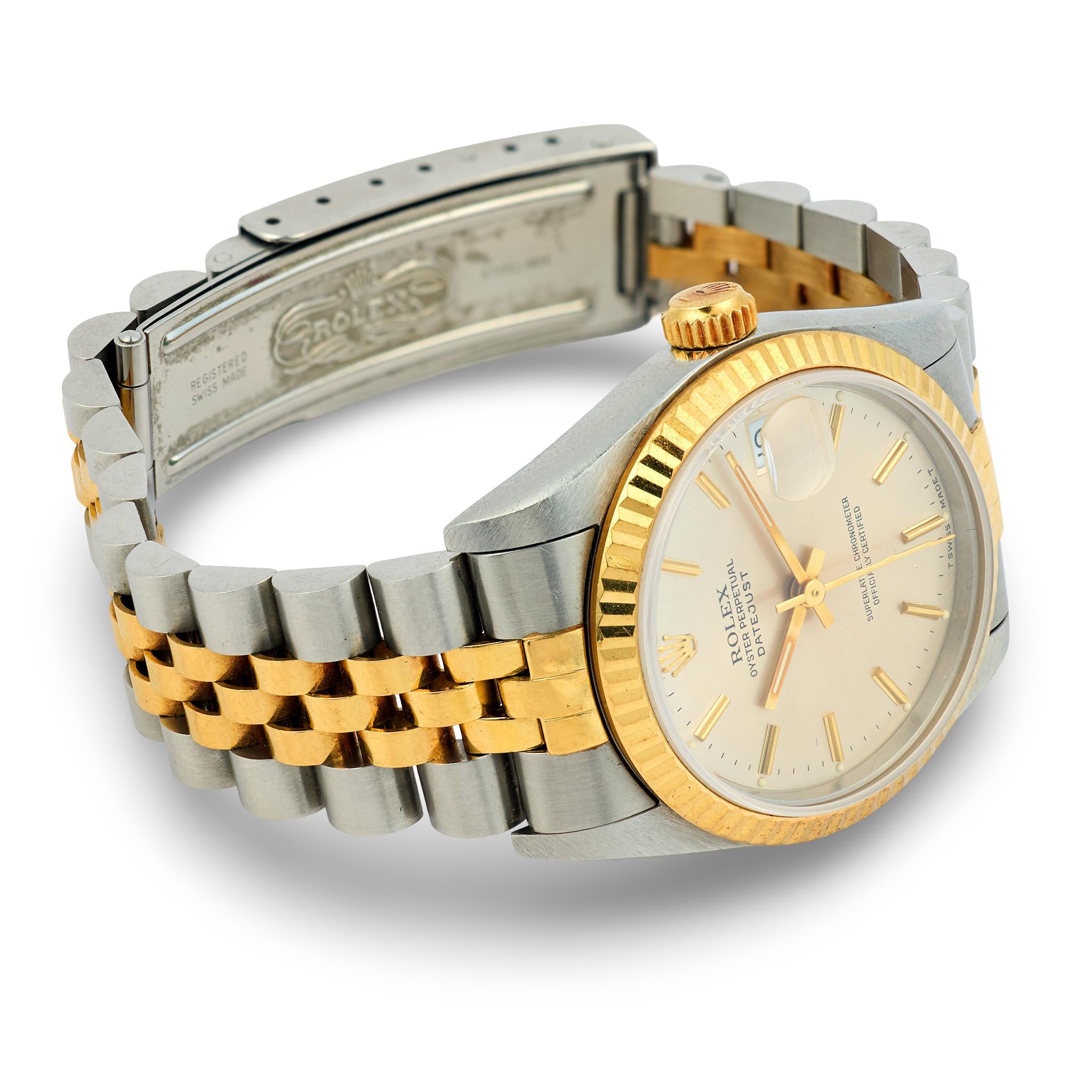 ROLEX Estate 18K/Stainless Steel Lady Datejust Wristwatch