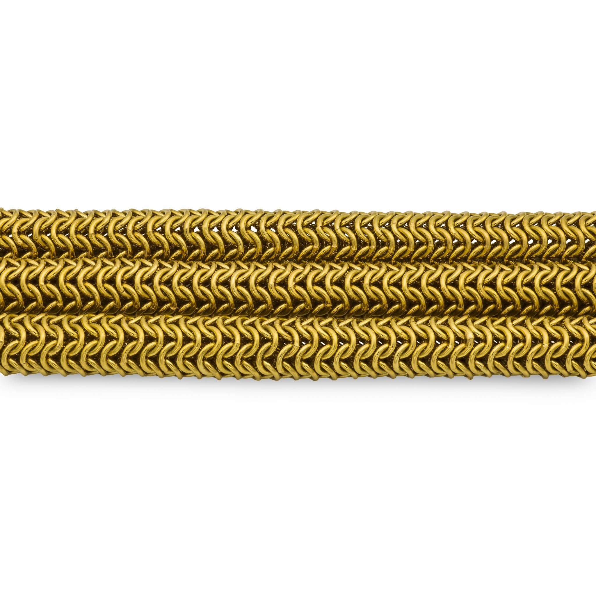 TIFFANY & CO. Estate 18k Three-Strand Bracelet