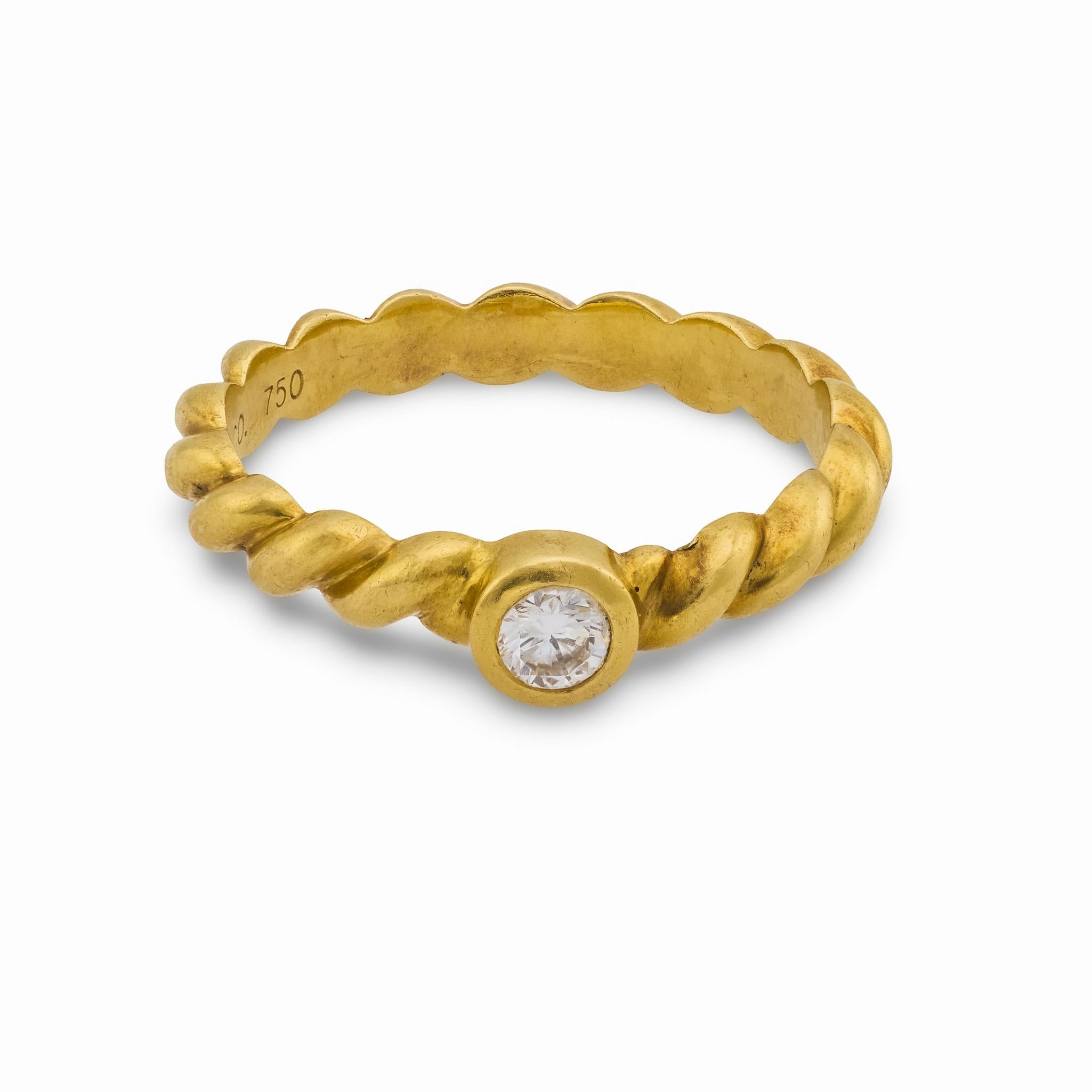 TIFFANY & CO. Estate 18k Diamond Ring