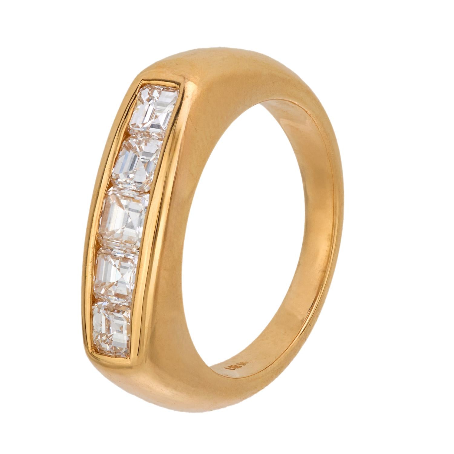 Estate 18k Diamond Five-Stone Ring