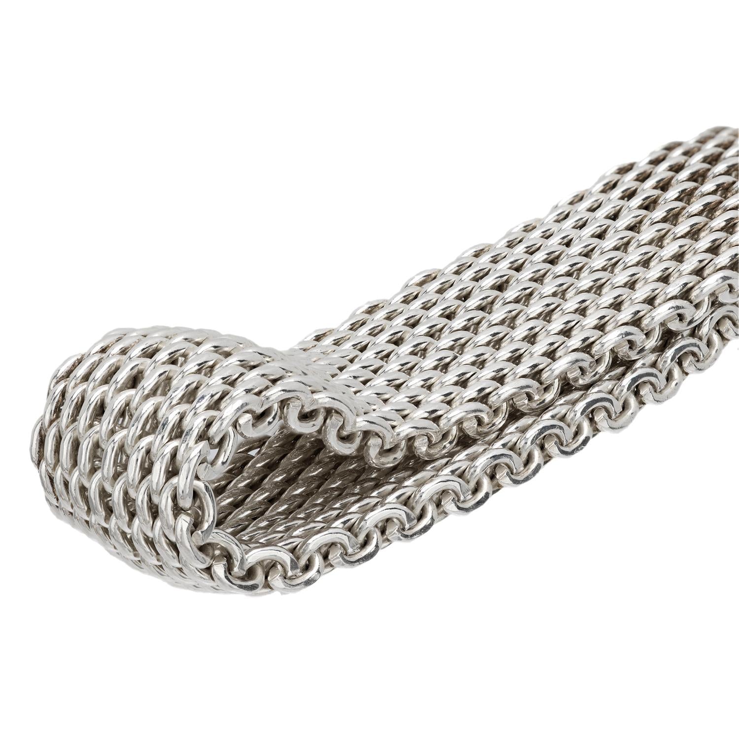 TIFFANY & CO. Estate Sterling Silver Mesh Bracelet