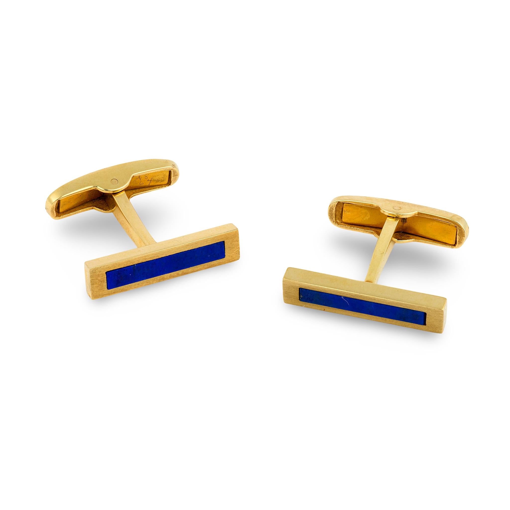 Vintage 14k Lapis Cufflinks