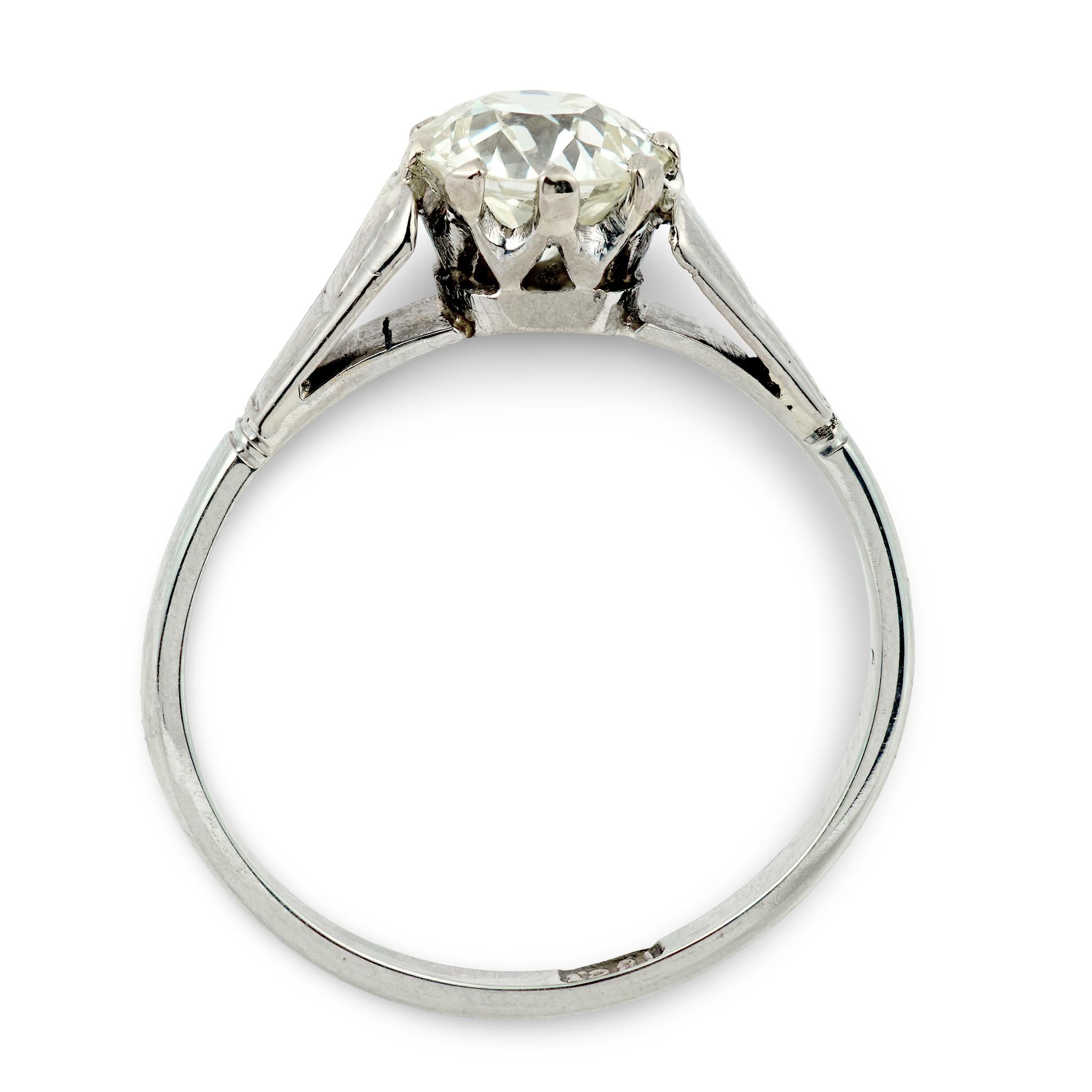 Edwardian 18k/Platinum Diamond Engagement Ring 1.02ct
