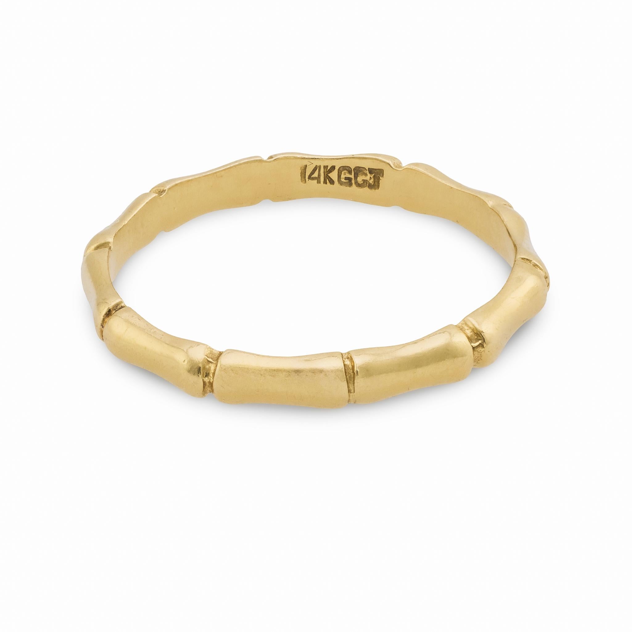 Estate 14k Bamboo Band