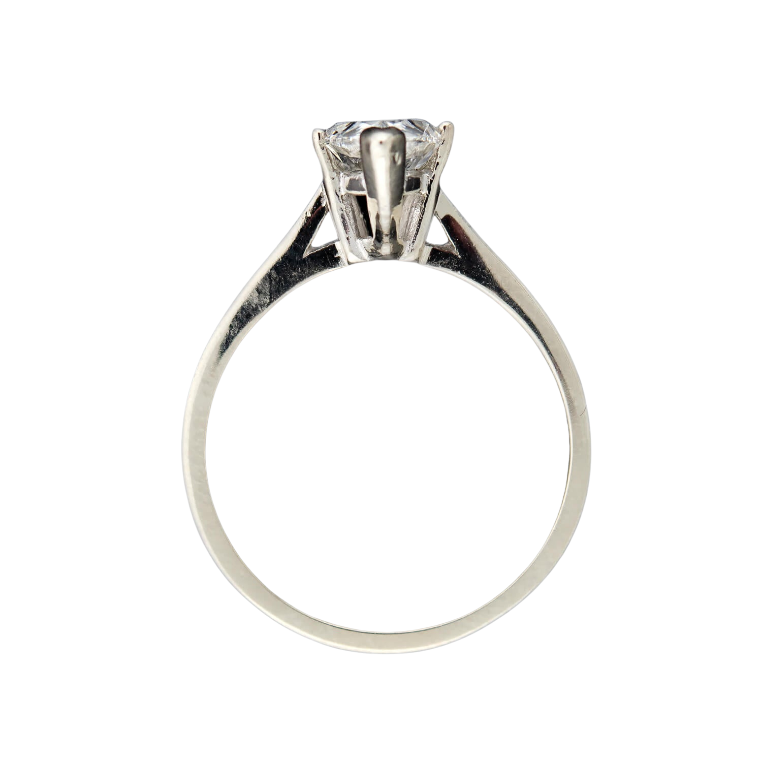 Retro 14k Pear Cut Diamond Ring 1.42ctw