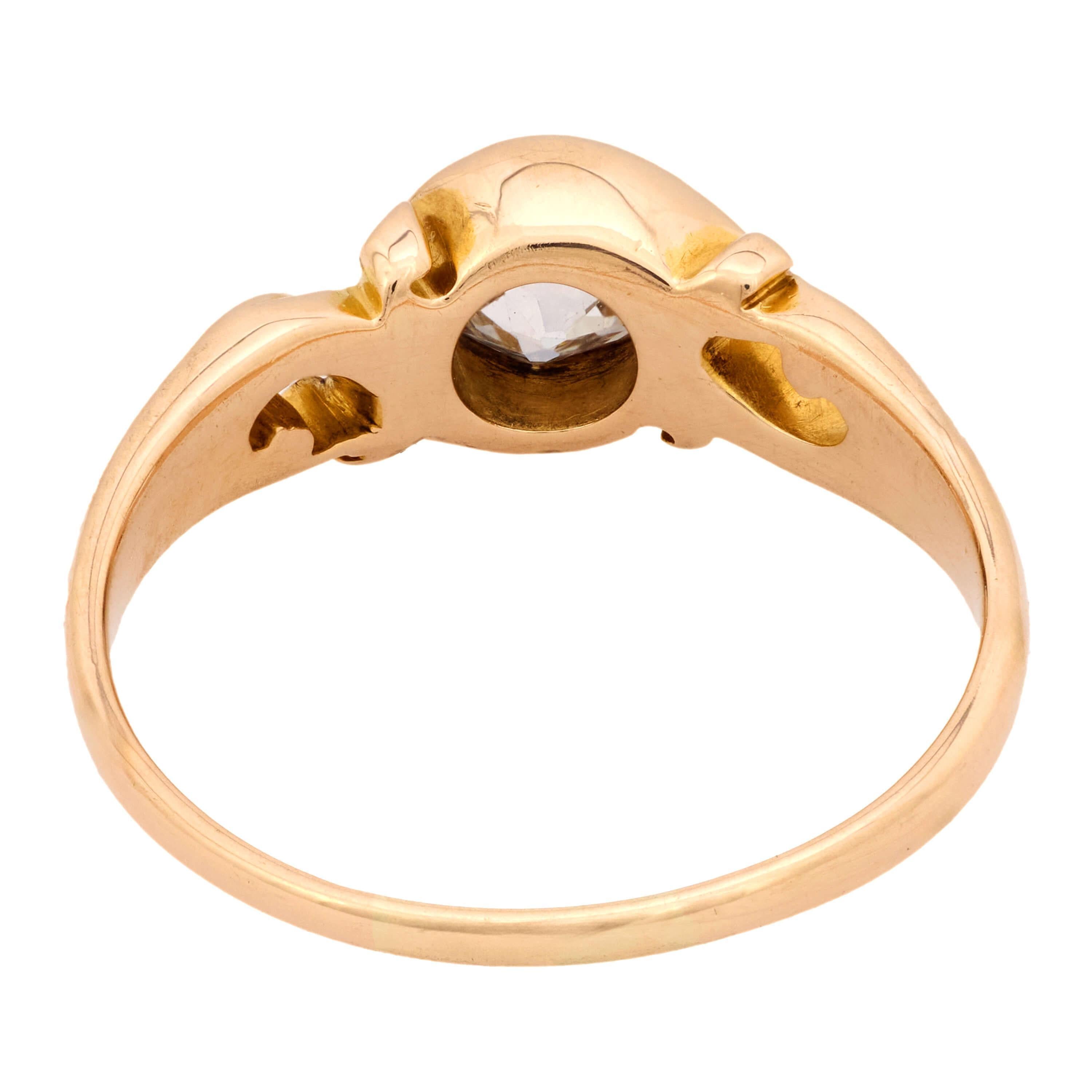 Edwardian 18k Diamond Engagement Ring .90ct