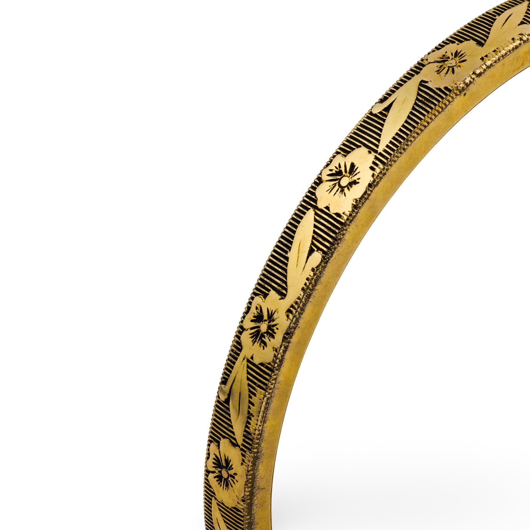 Retro 12k Gold-Filled Bangle