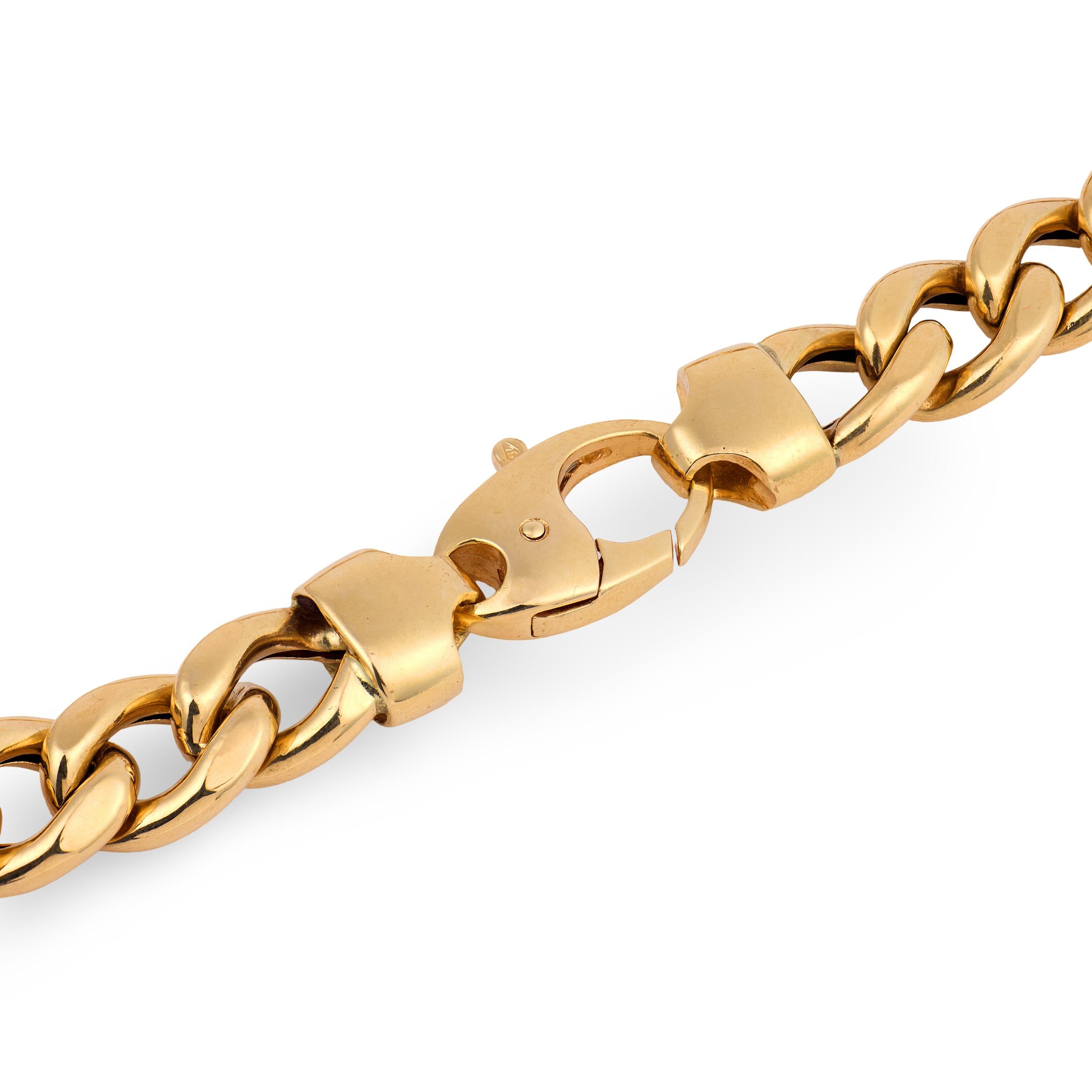Estate Italian 18k Cuban Link Necklace 17"