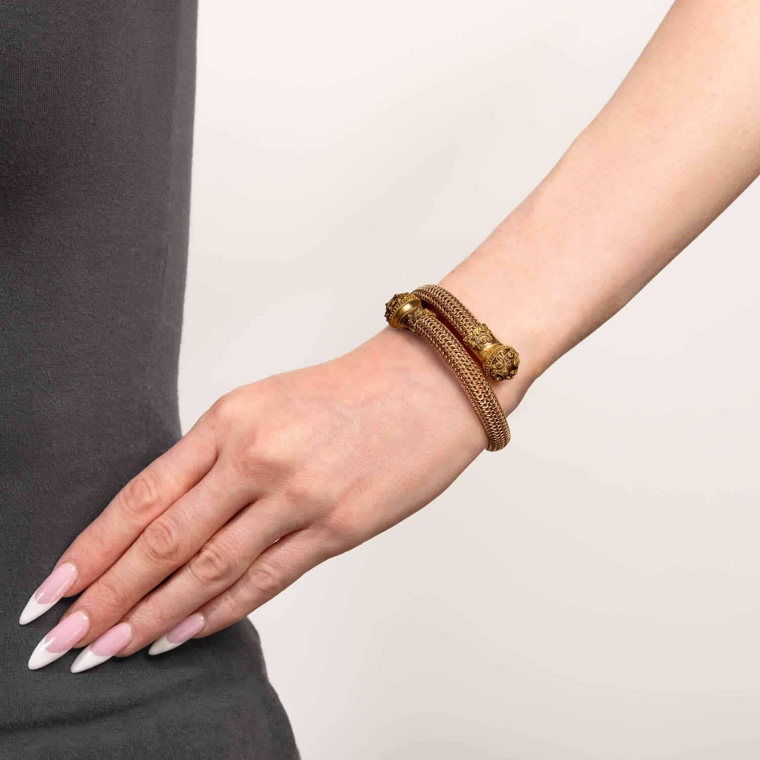 Victorian Gold-Fill Etruscan Bangle
