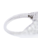 Art Deco Platinum Diamond Engagement Ring 5.09ct center