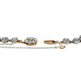 Georgian 14k Sterling Silver Rose Cut Diamond Bracelet 2ctw
