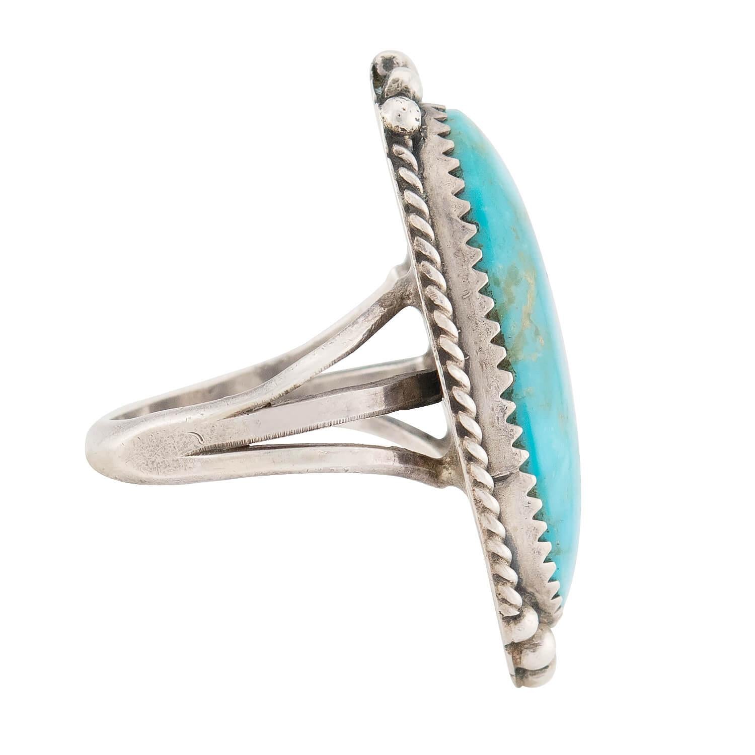 Vintage Sterling Silver Turquoise Ring
