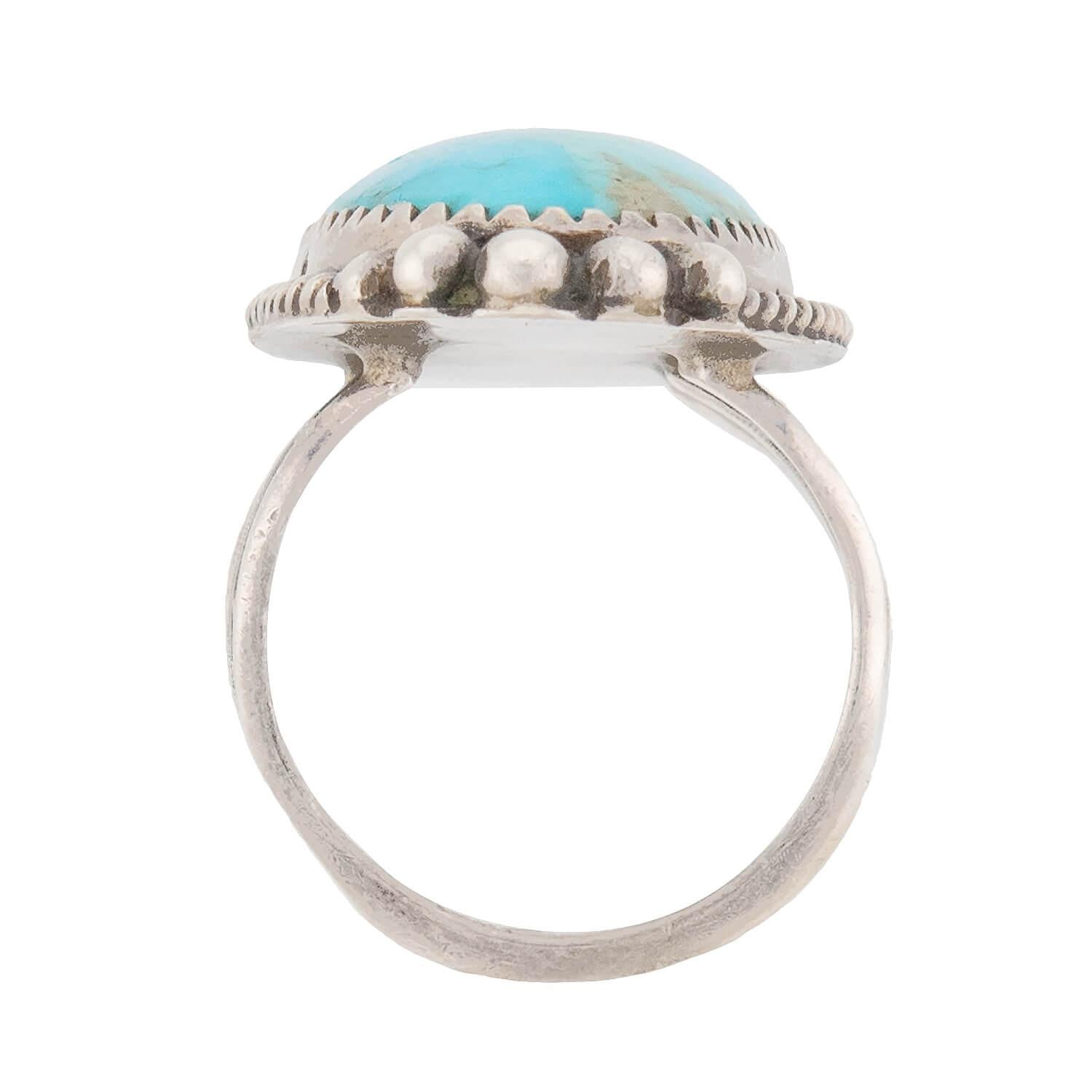 Vintage Sterling Silver Turquoise Ring