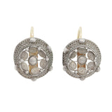 Victorian Silver Italian Cannetille Filigree Wirework Day/Night Earrings