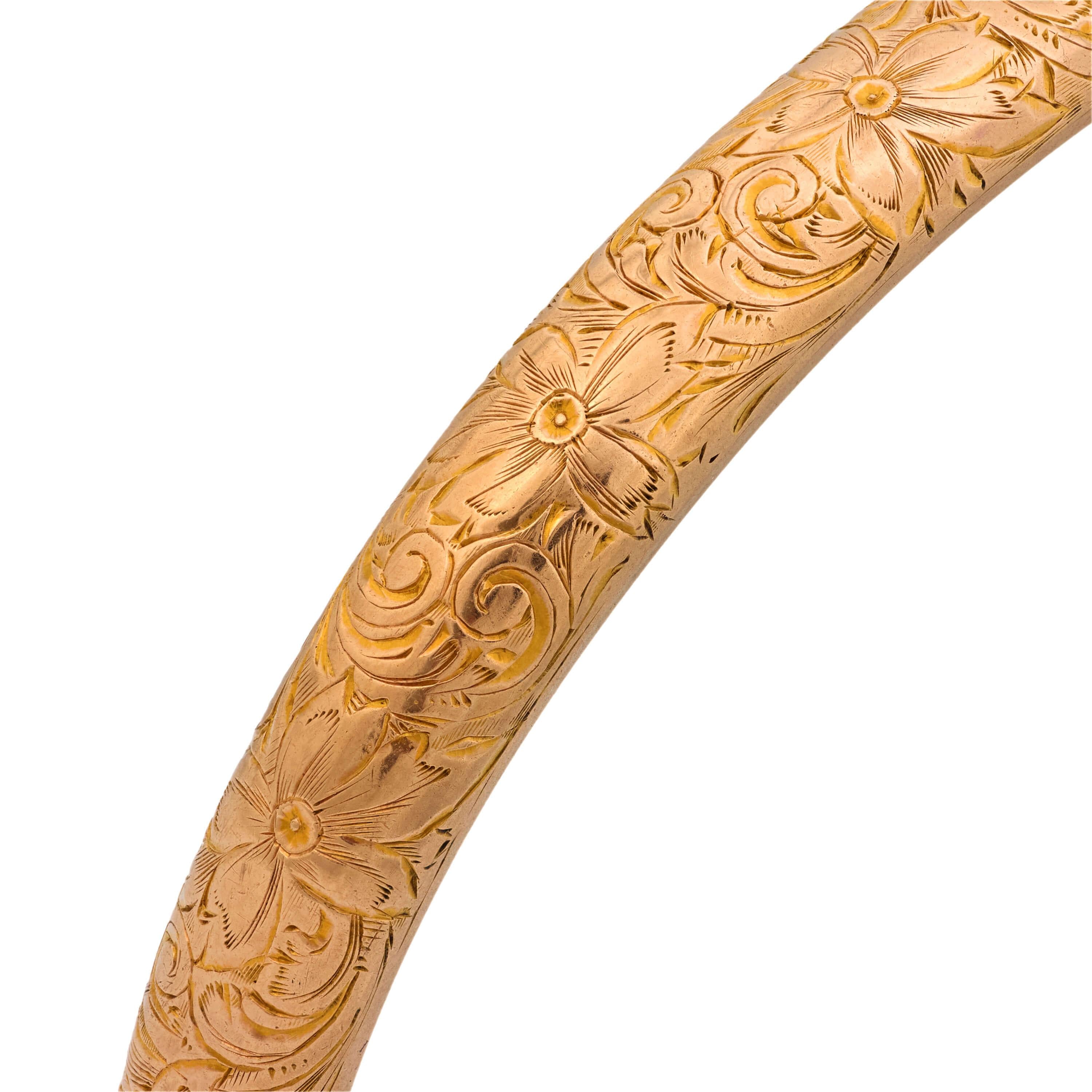 RIKER BROS. Art Nouveau 14k Bangle