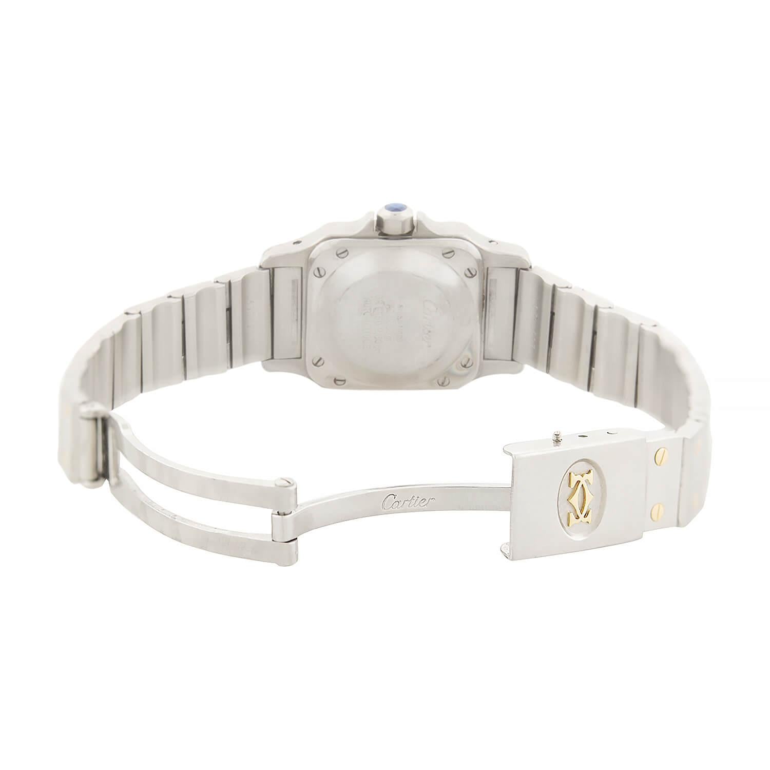 CARTIER Estate 18k/Stainless Steel Santos Two-Tone Ladies Watch