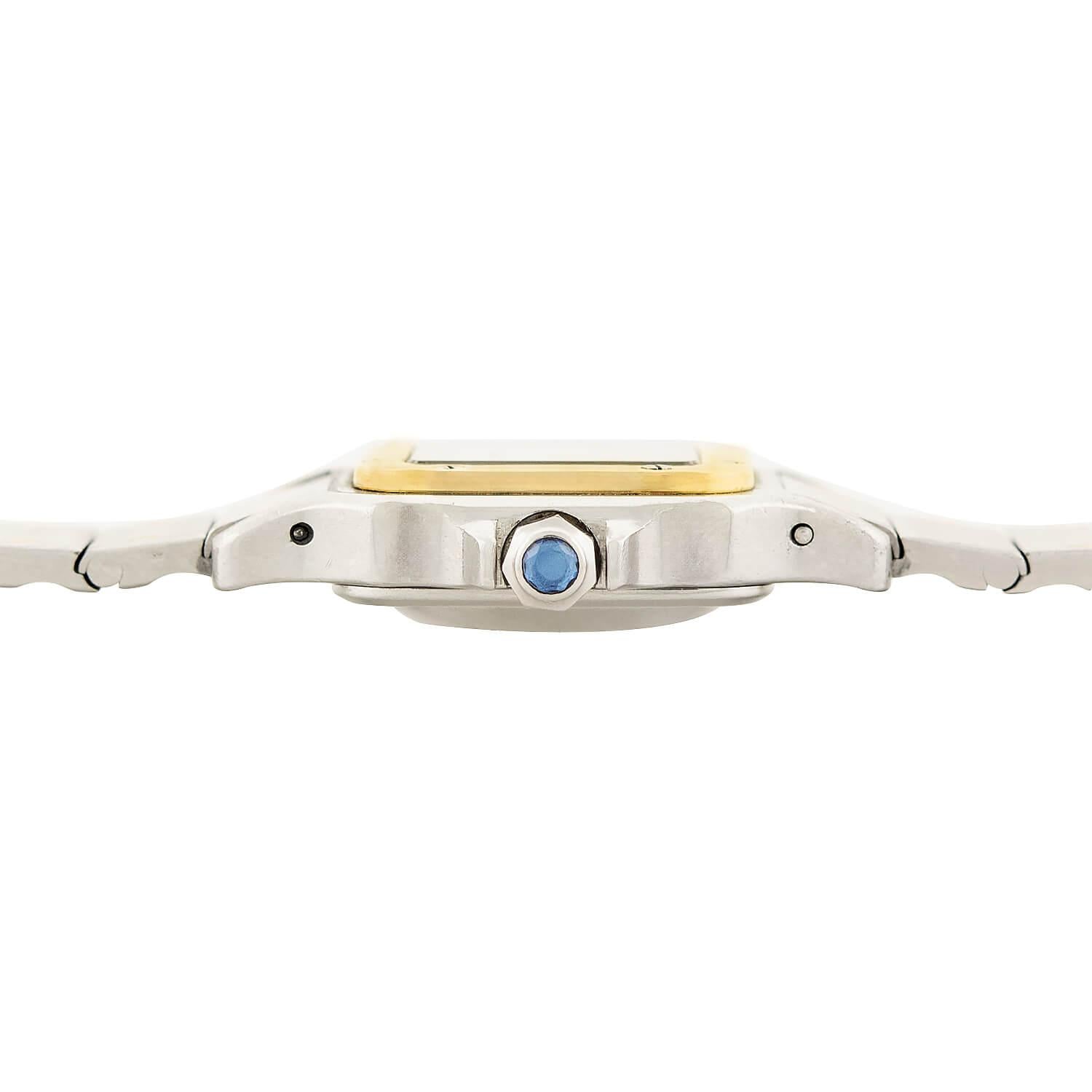 CARTIER Estate 18k/Stainless Steel Santos Two-Tone Ladies Watch