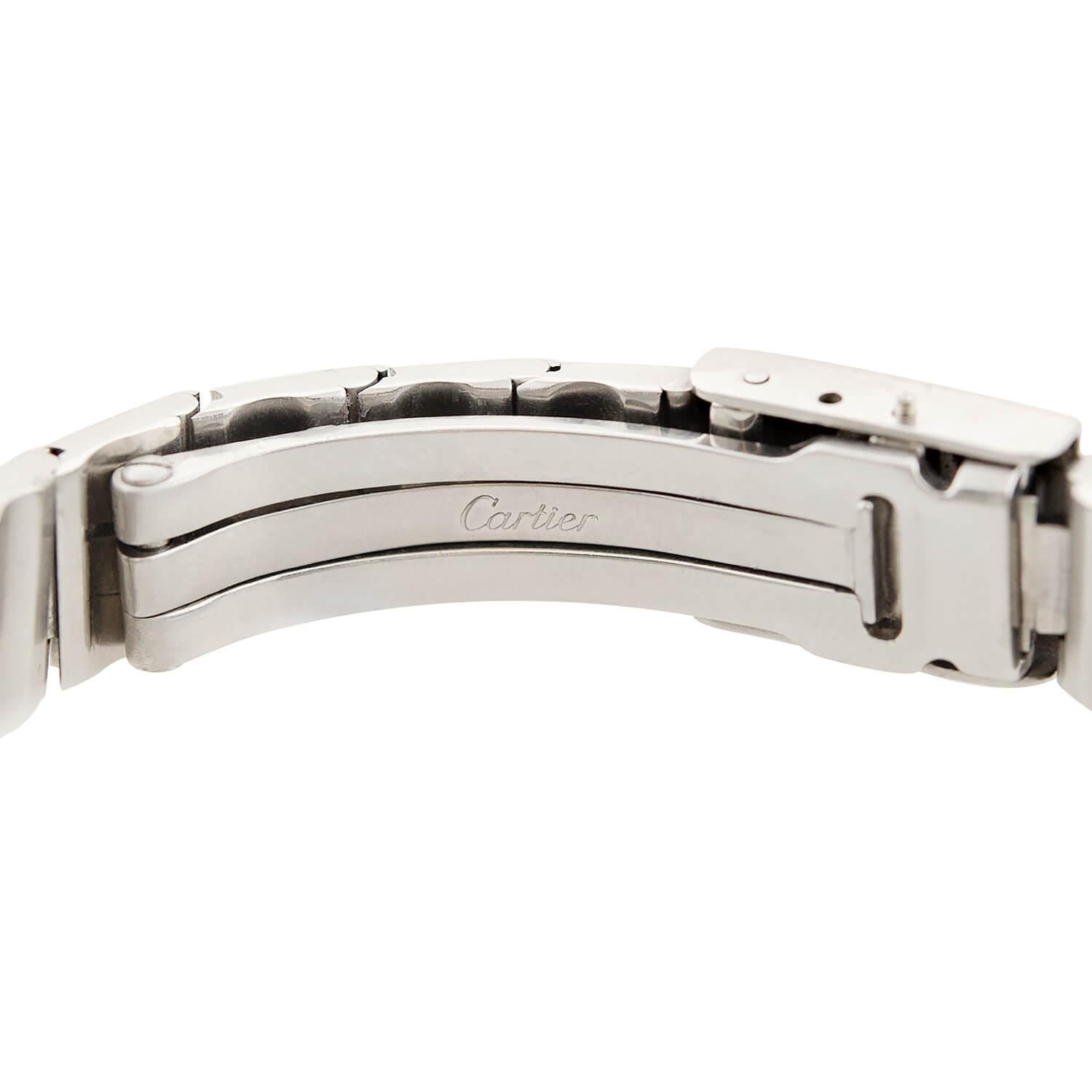 CARTIER Estate 18k/Stainless Steel Santos Two-Tone Ladies Watch