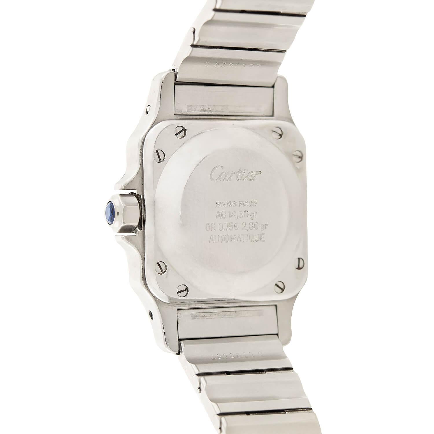CARTIER Estate 18k/Stainless Steel Santos Two-Tone Ladies Watch