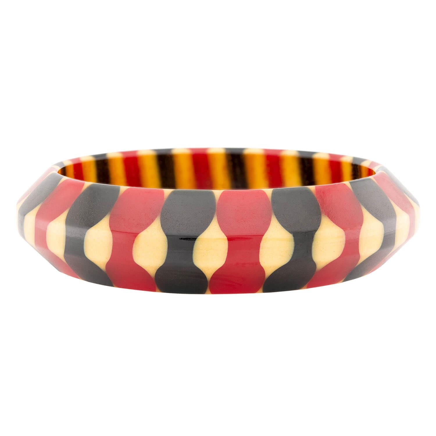 Retro Bakelite Red and Black Bowtie Bangle