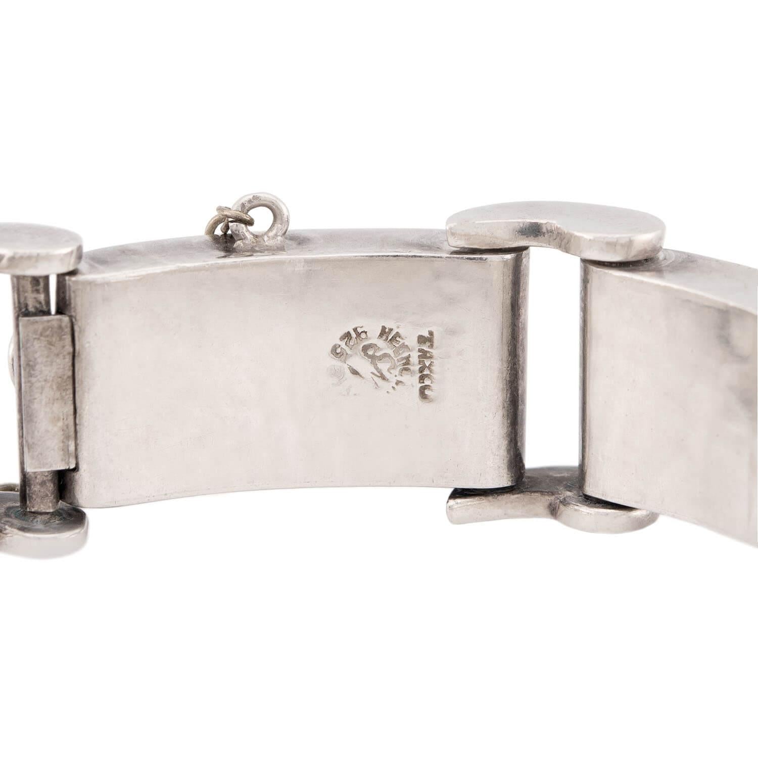 TAXCO Retro Mexican Sterling Silver "Tire Track" Link Bracelet