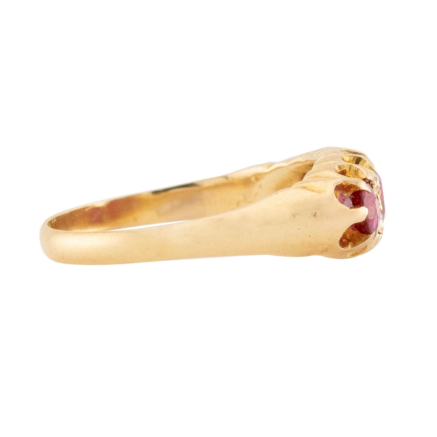 Late Victorian 18k Ruby & Diamond Ring