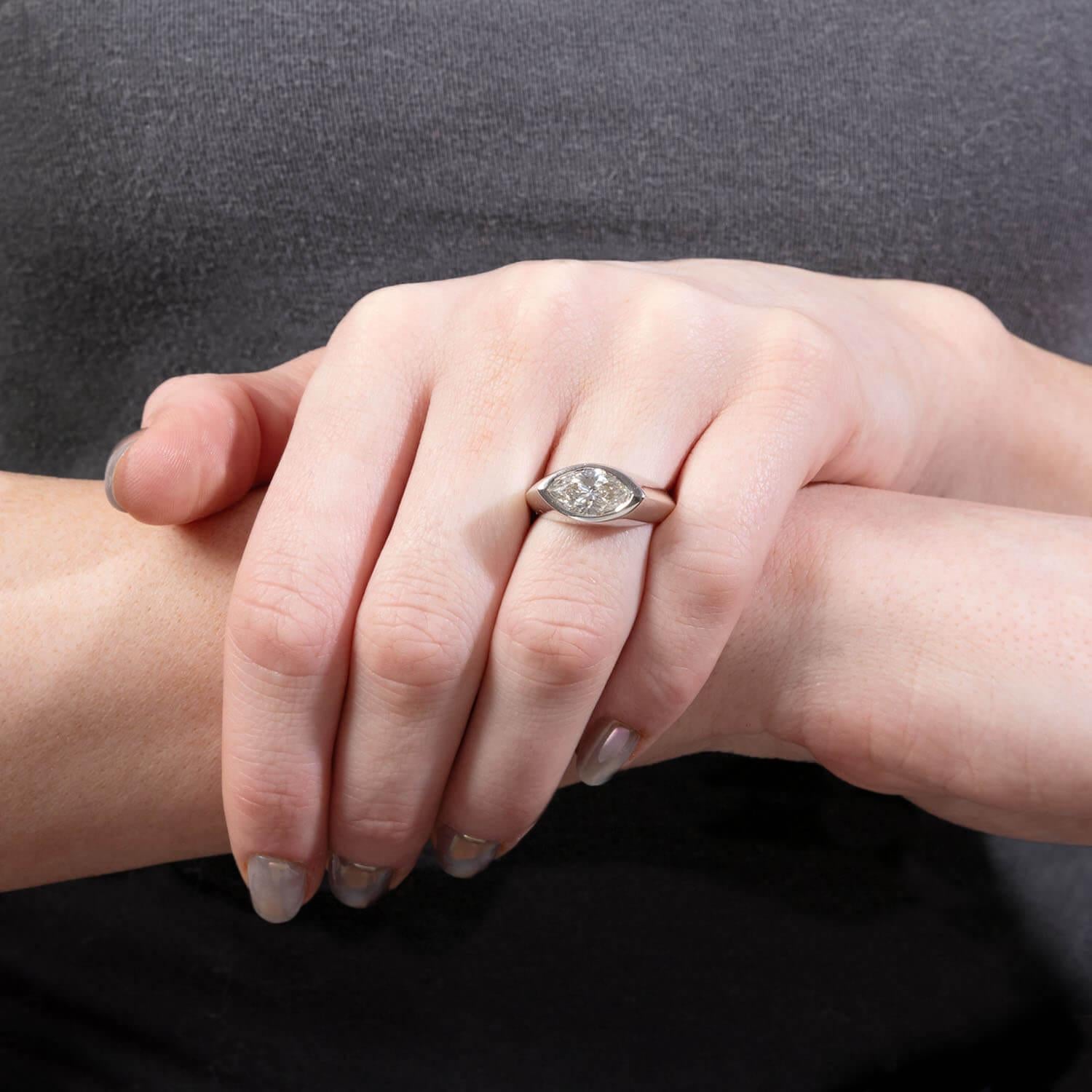 Estate 18k GIA Diamond Engagement Ring 2.01ct