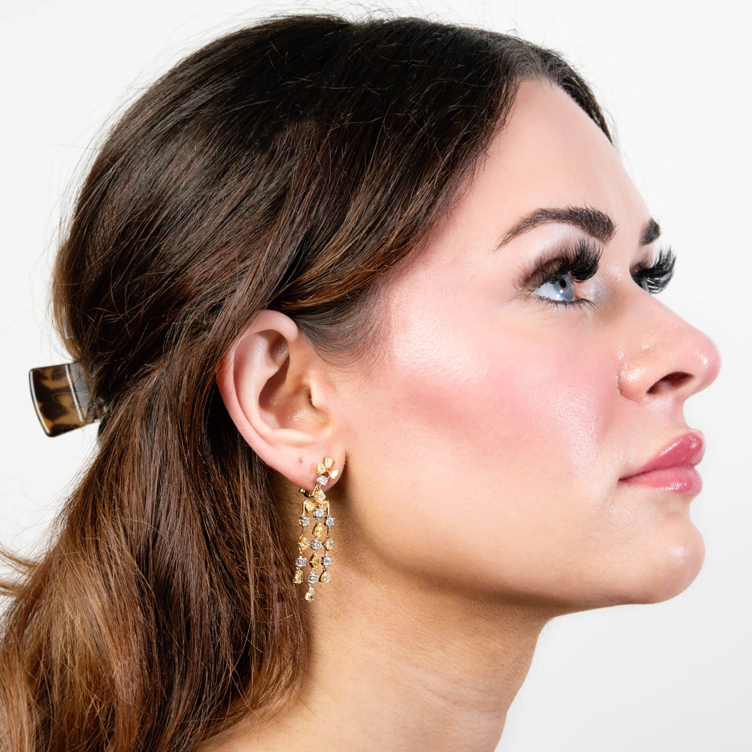 Estate 18k Diamond Chandelier Earrings