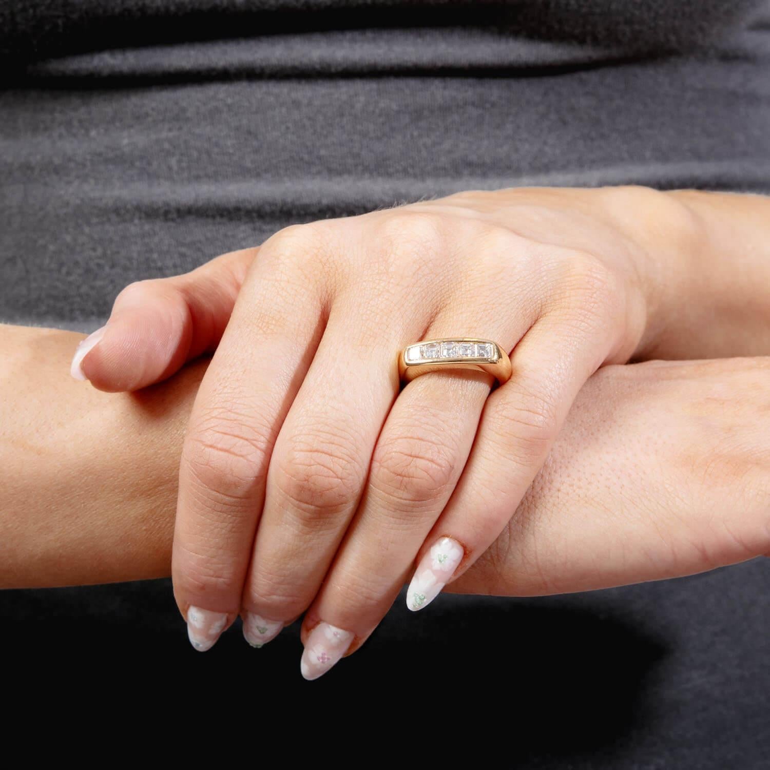 Estate 18k Diamond Five-Stone Ring