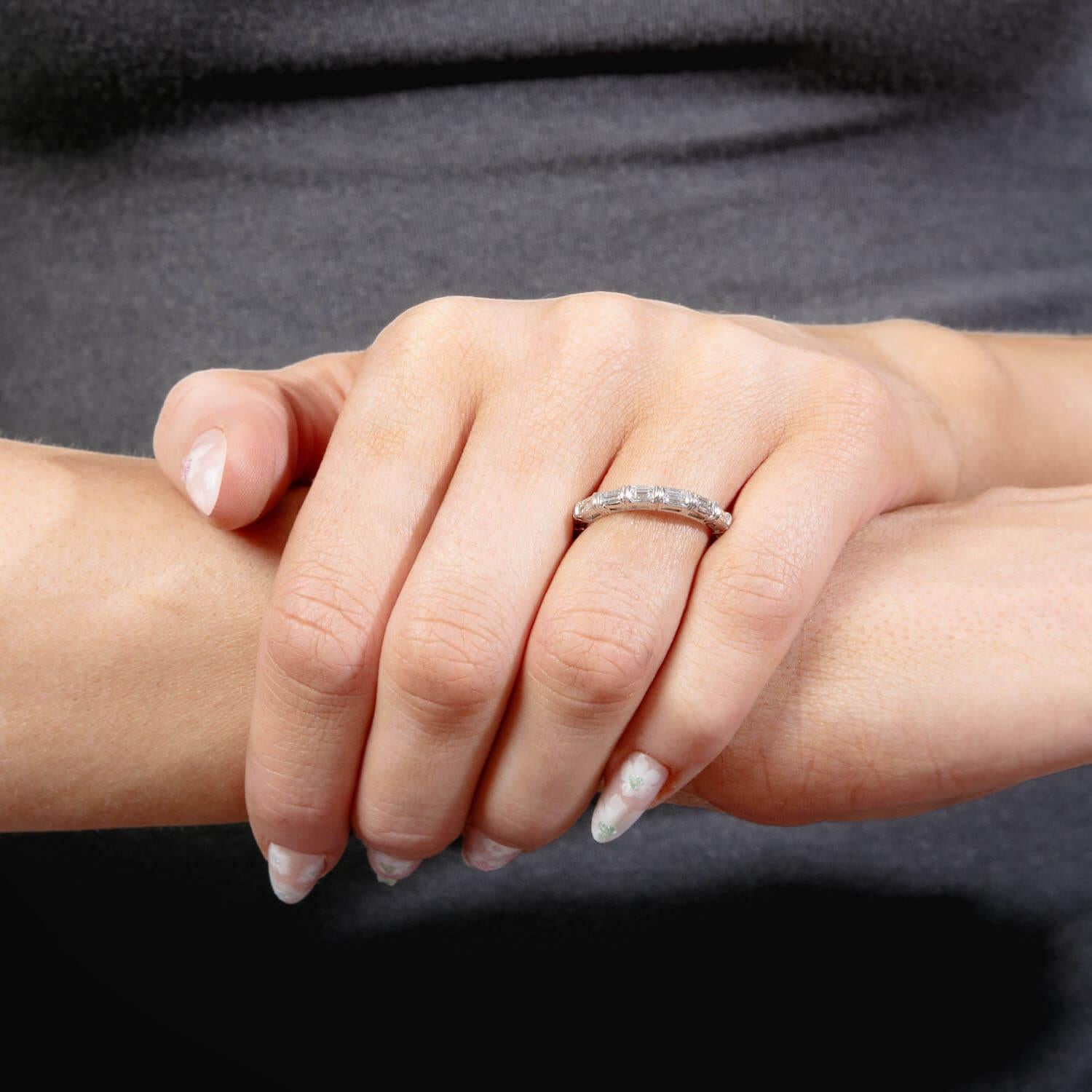 Estate 18k Diamond Eternity Band