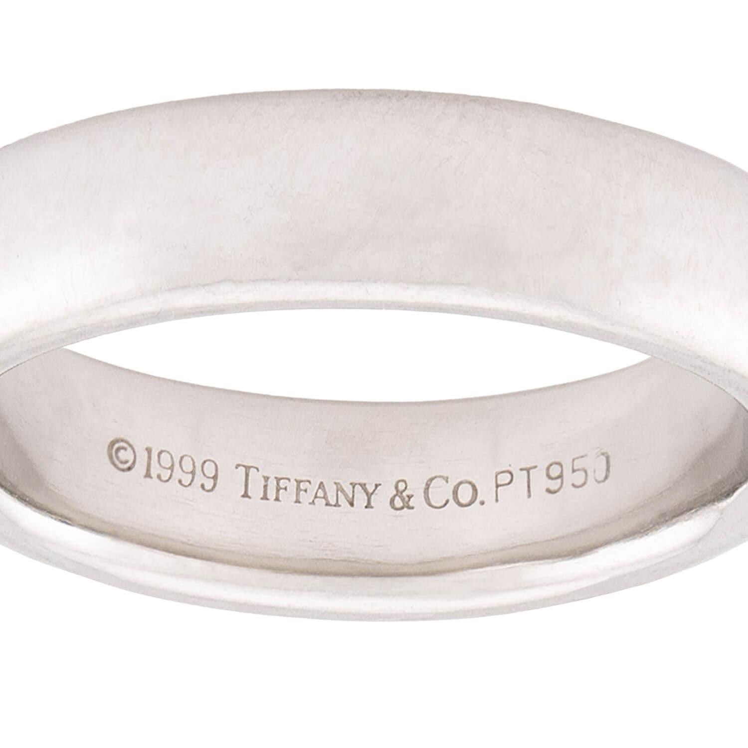 TIFFANY & CO. Estate Platinum Wedding Band