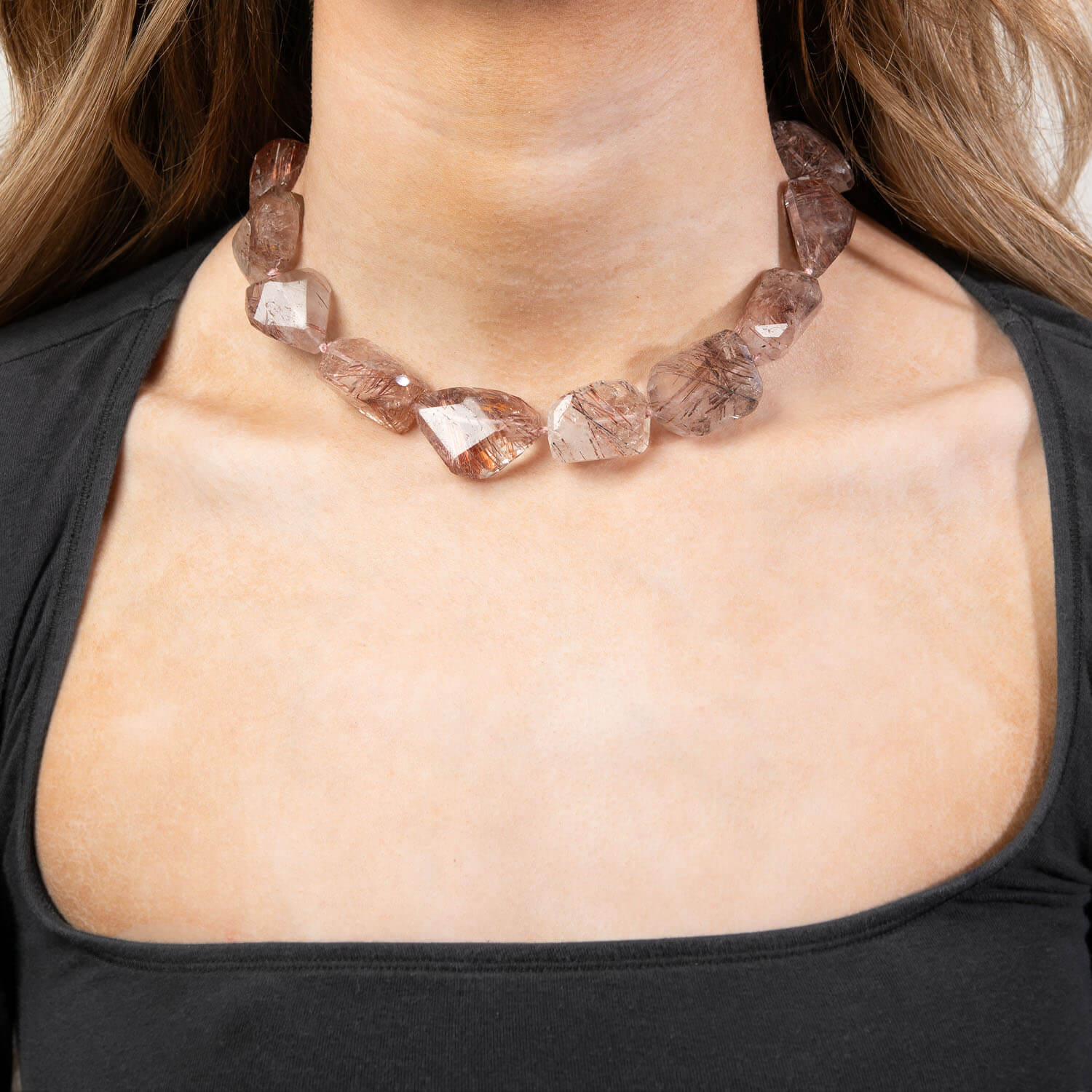 Estate 14k Rutilated Quartz Necklace