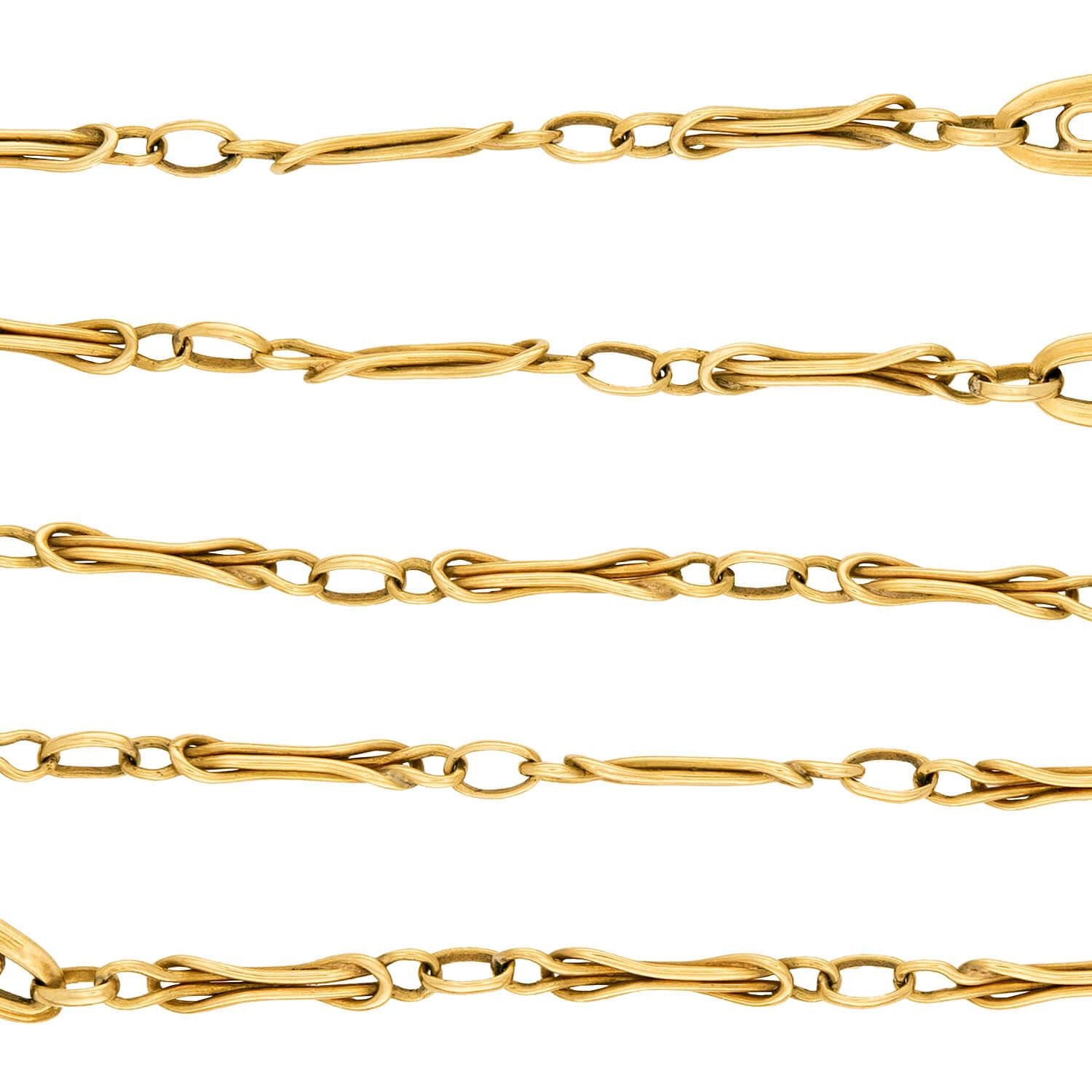 Art Nouveau 18k Chain 60"