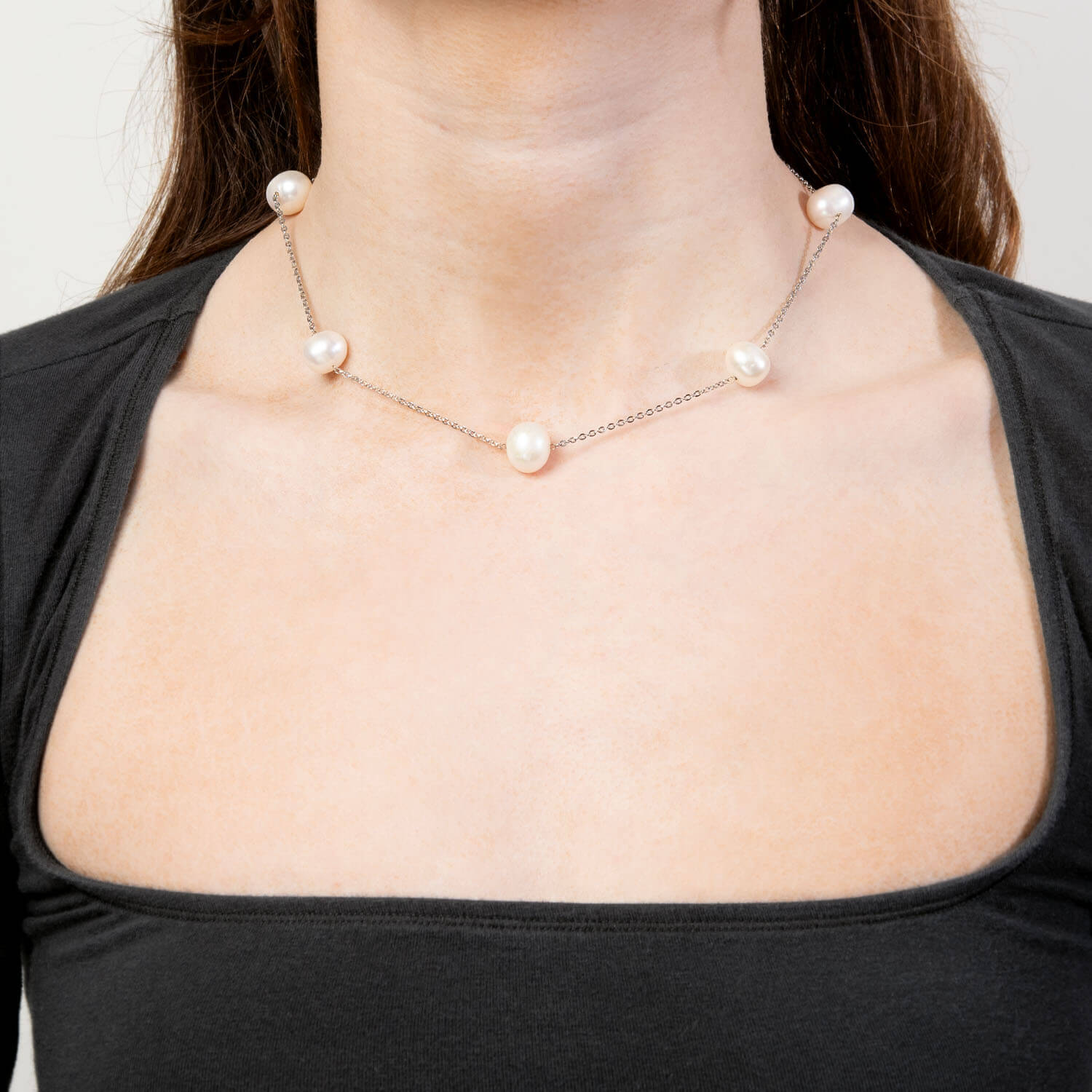 Estate 14k Pearl Chain Necklace