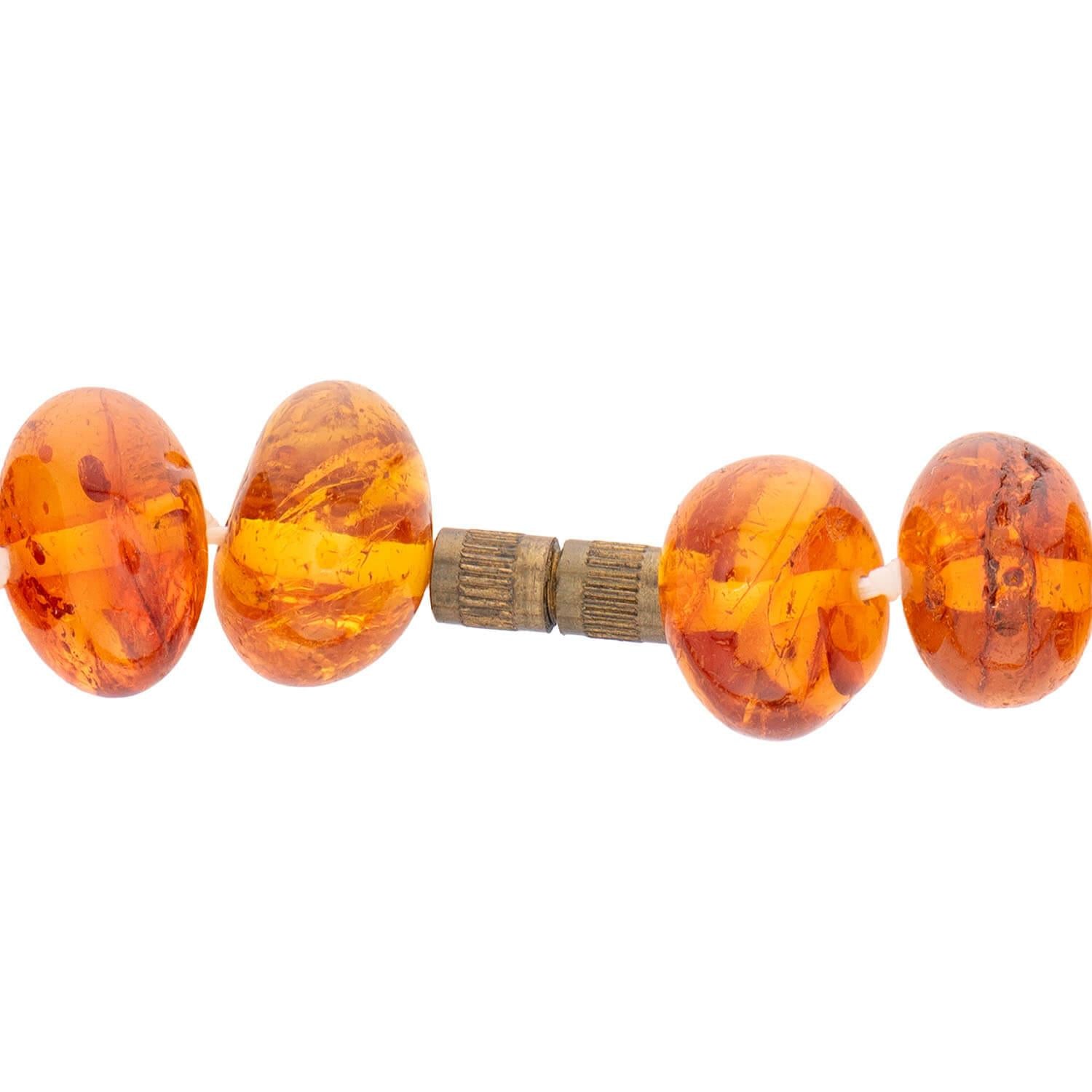 Vintage Amber Bead Necklace 24"