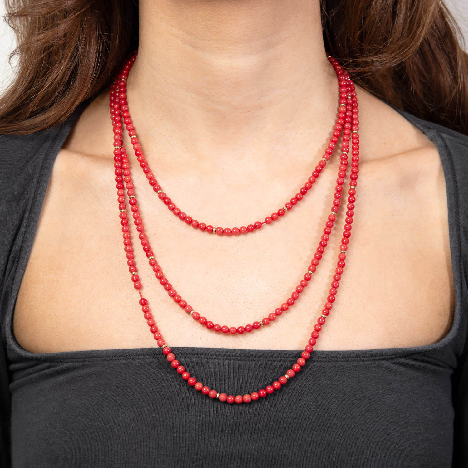 Estate 14k Coral Bead Necklace