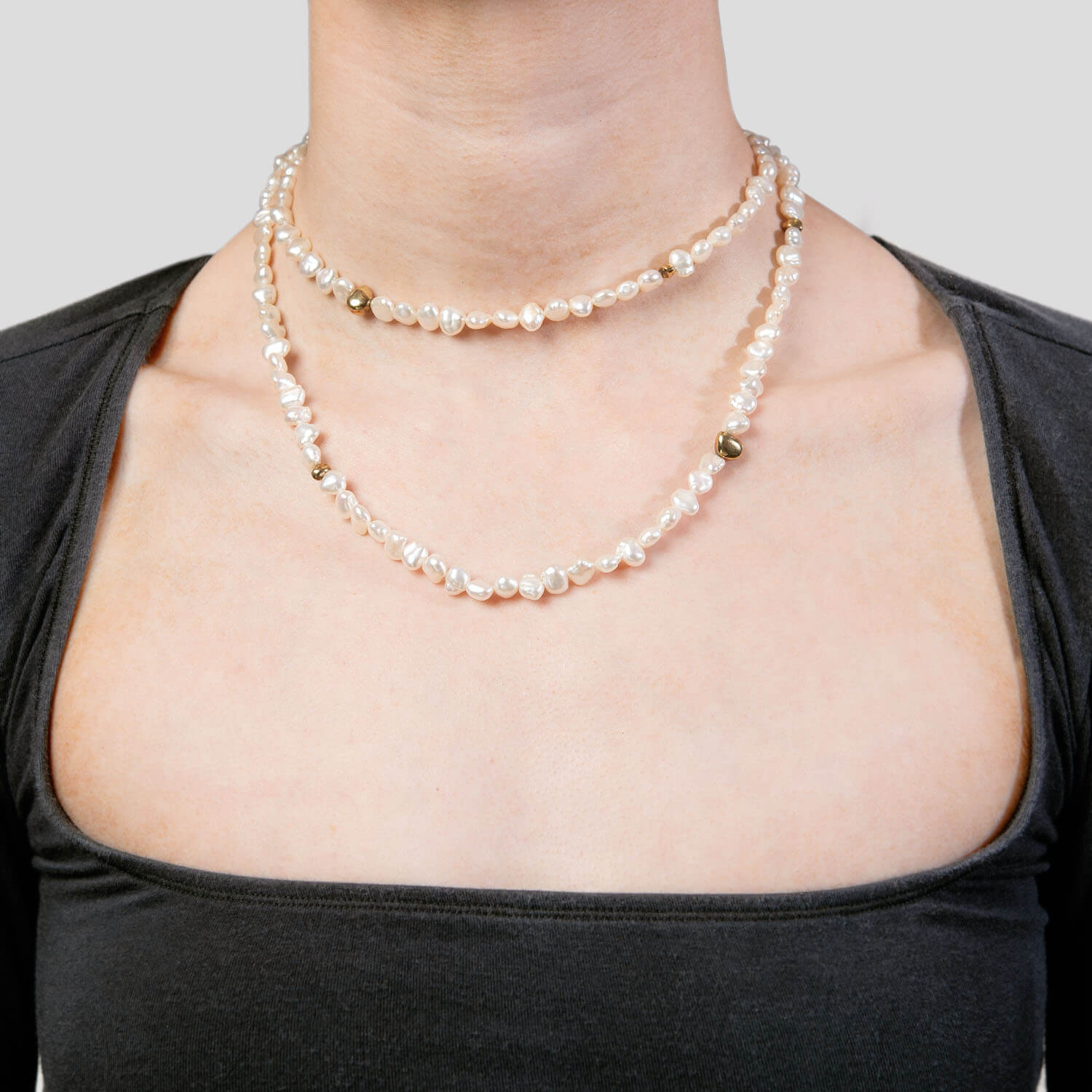 Estate 18k/14k Pearl Necklace 34"