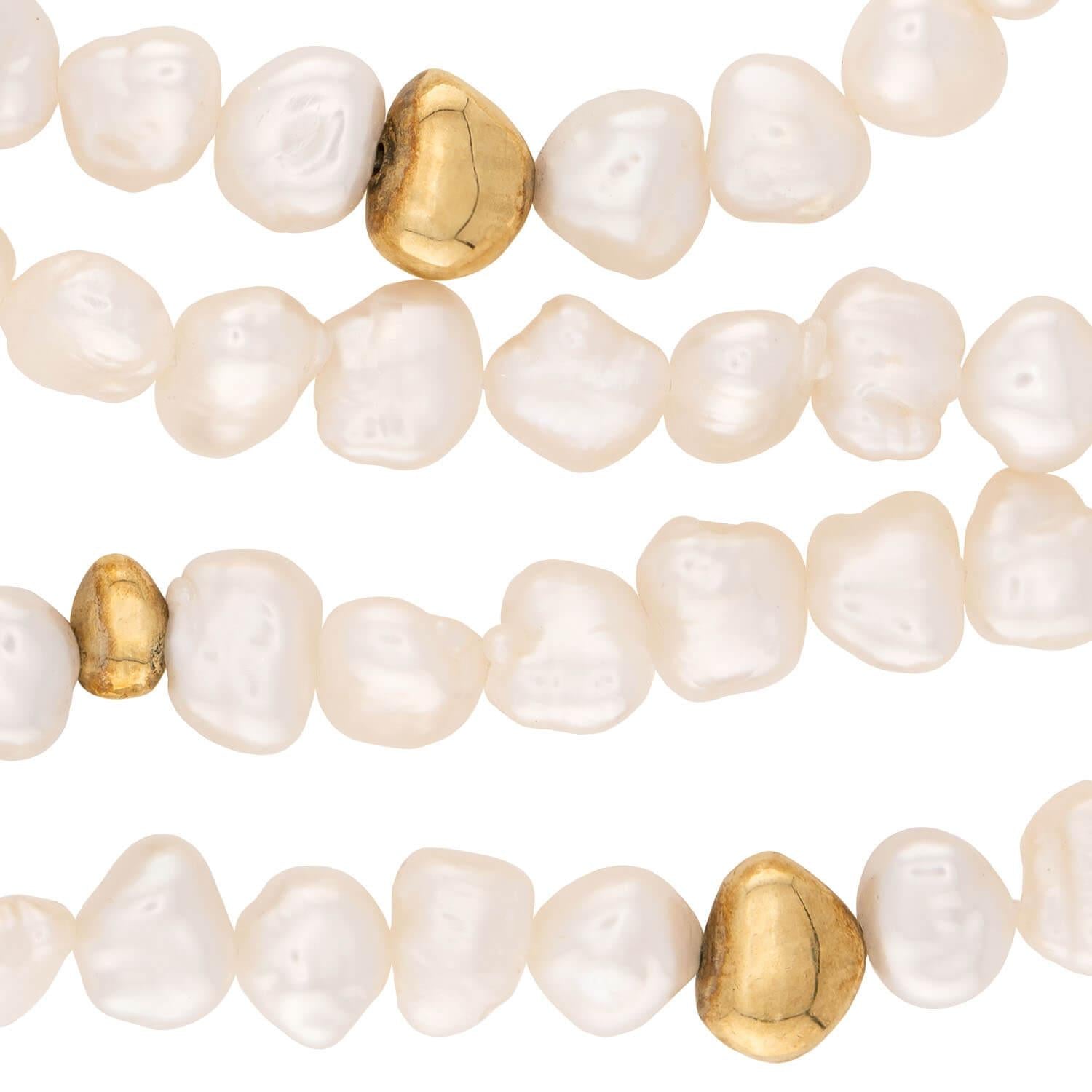 Estate 18k/14k Pearl Necklace 34"