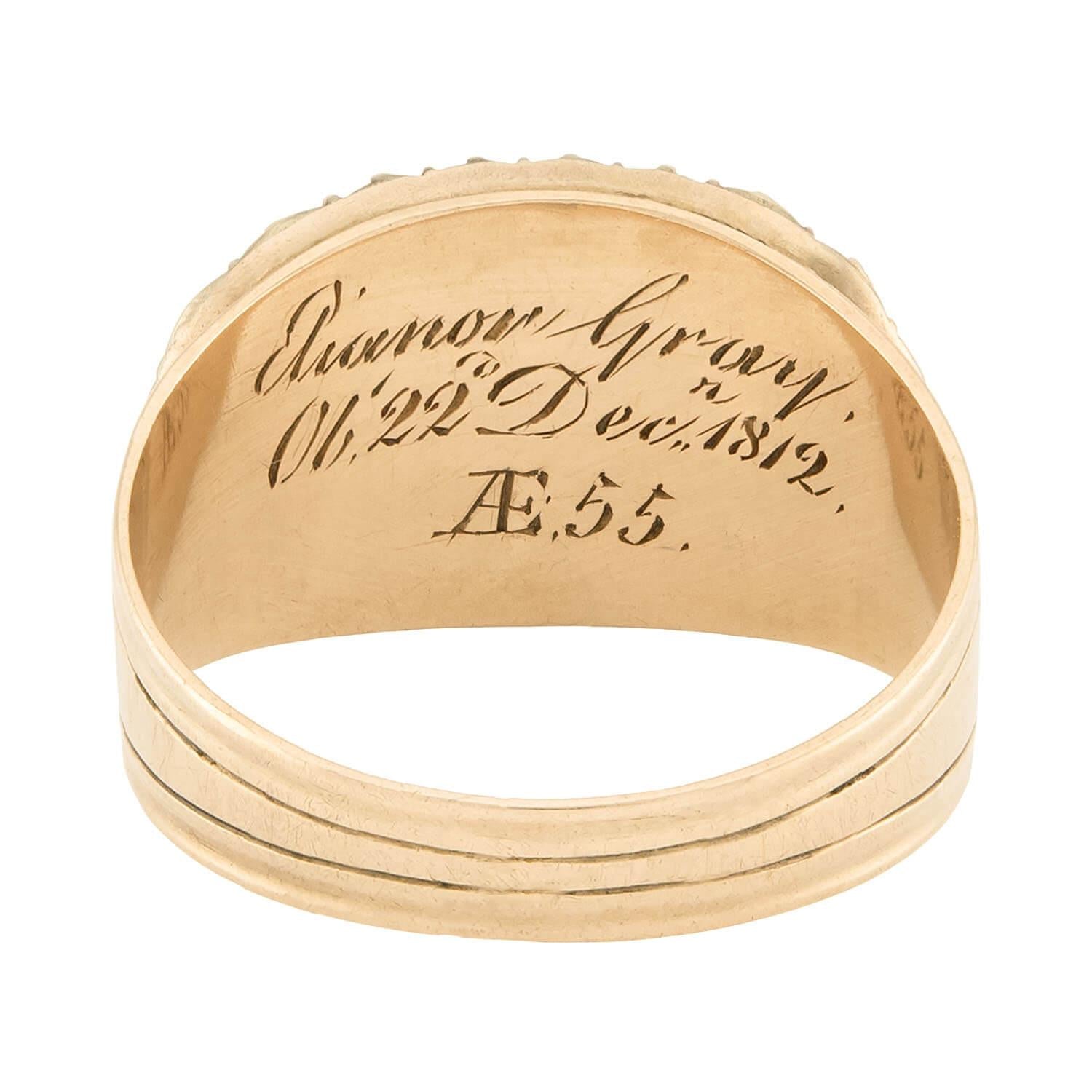 Georgian 10k Onyx Mourning Ring