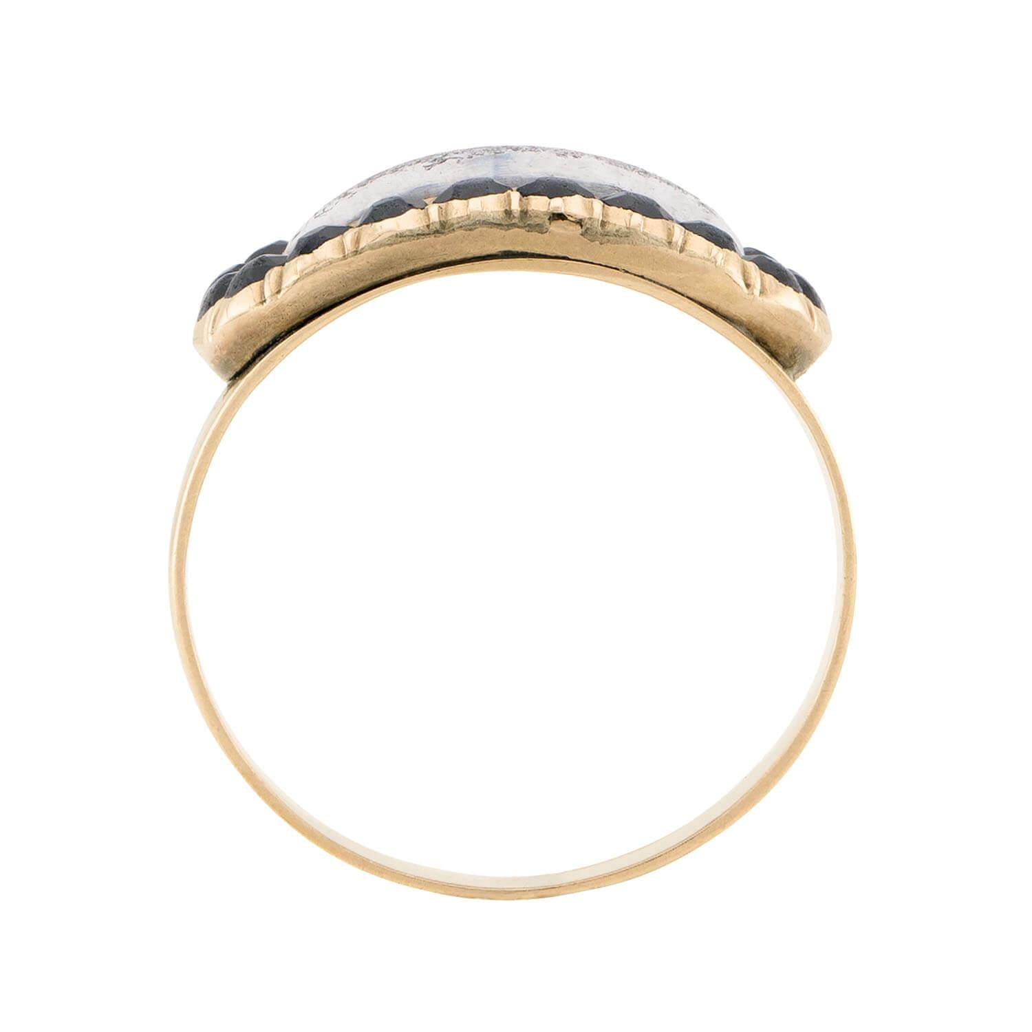 Georgian 10k Onyx Mourning Ring