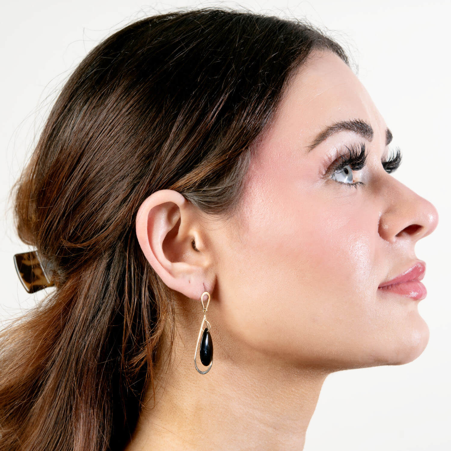 NABCO Estate 14k Onyx Teardrop Earrings