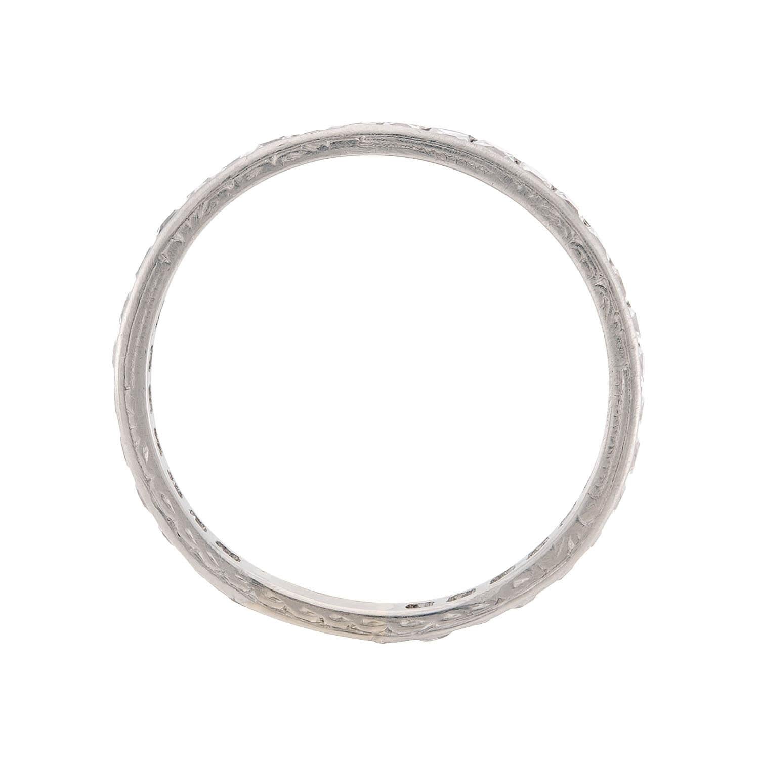 Art Deco Platinum Diamond Eternity Band