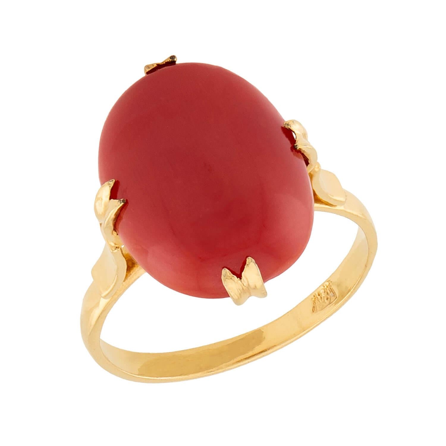 Victorian 18k Coral Ring